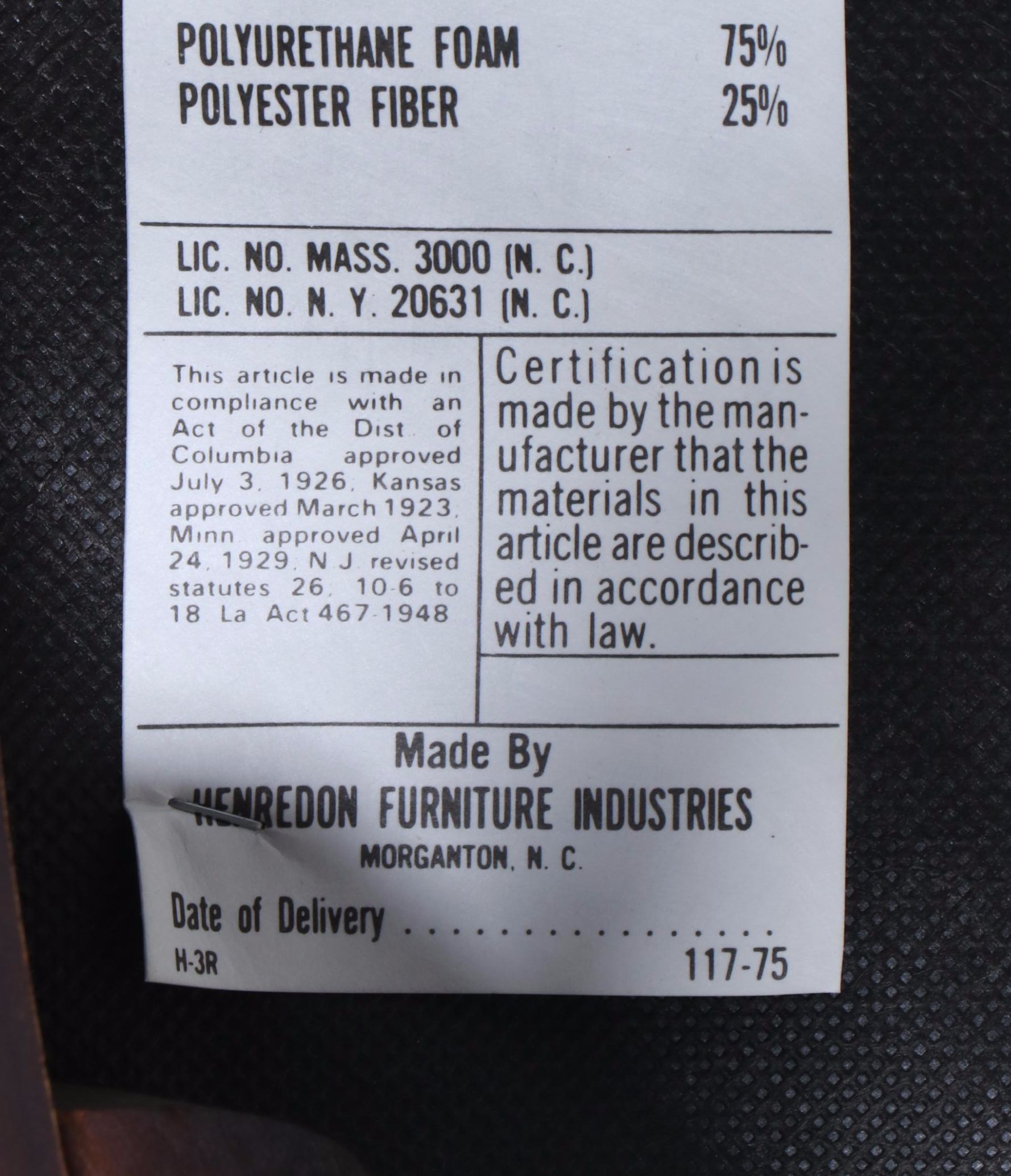 Set of Four Henredon Blue Upholstered Armchairs