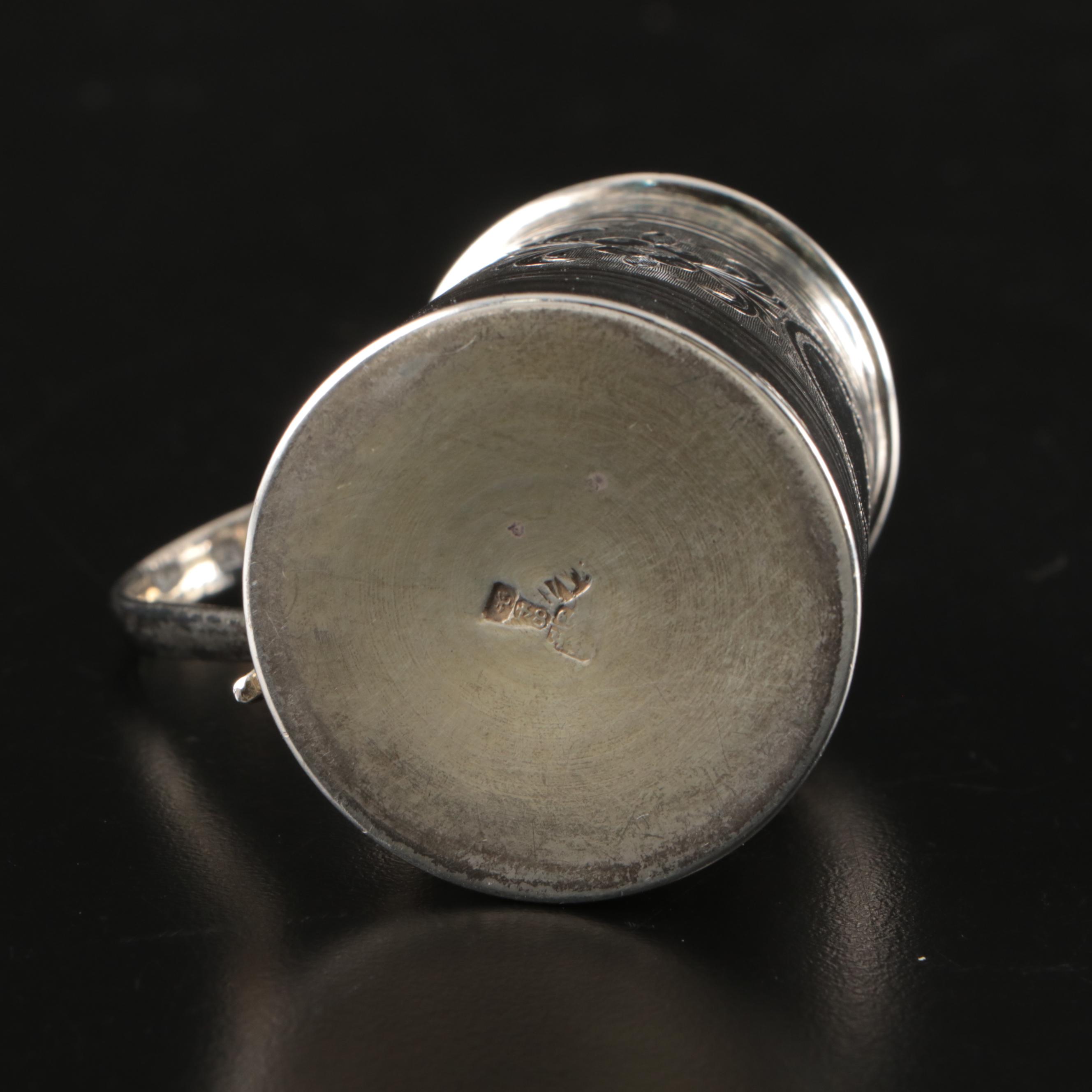 Russian Engraved 875 Silver Cups and Tankard, Mid to Late 19th Century