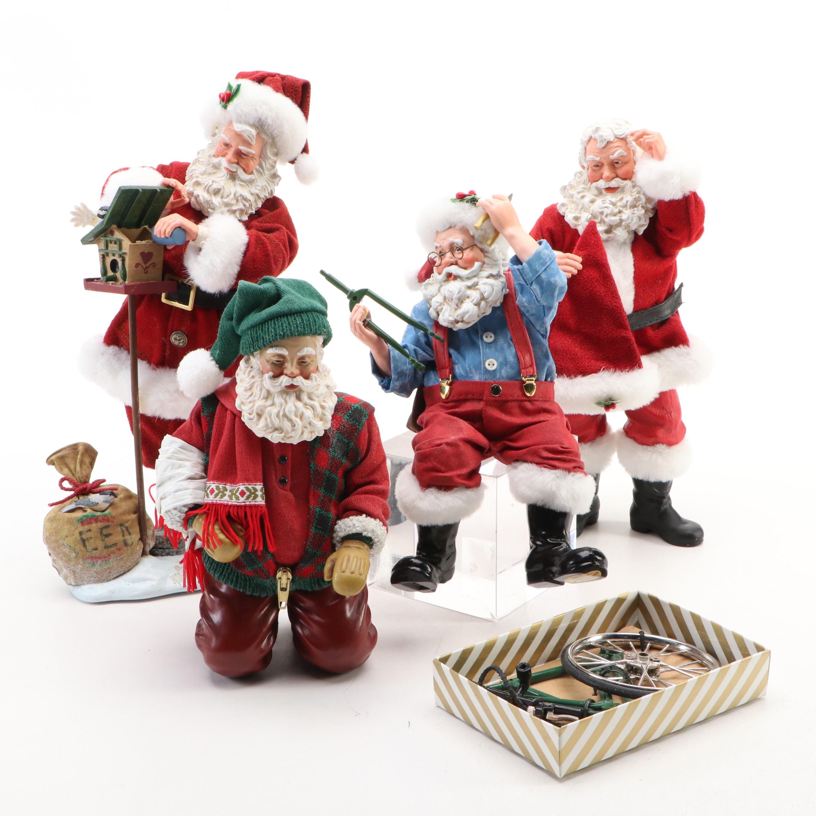 Clothtique Santa Claus Figures with Accessories