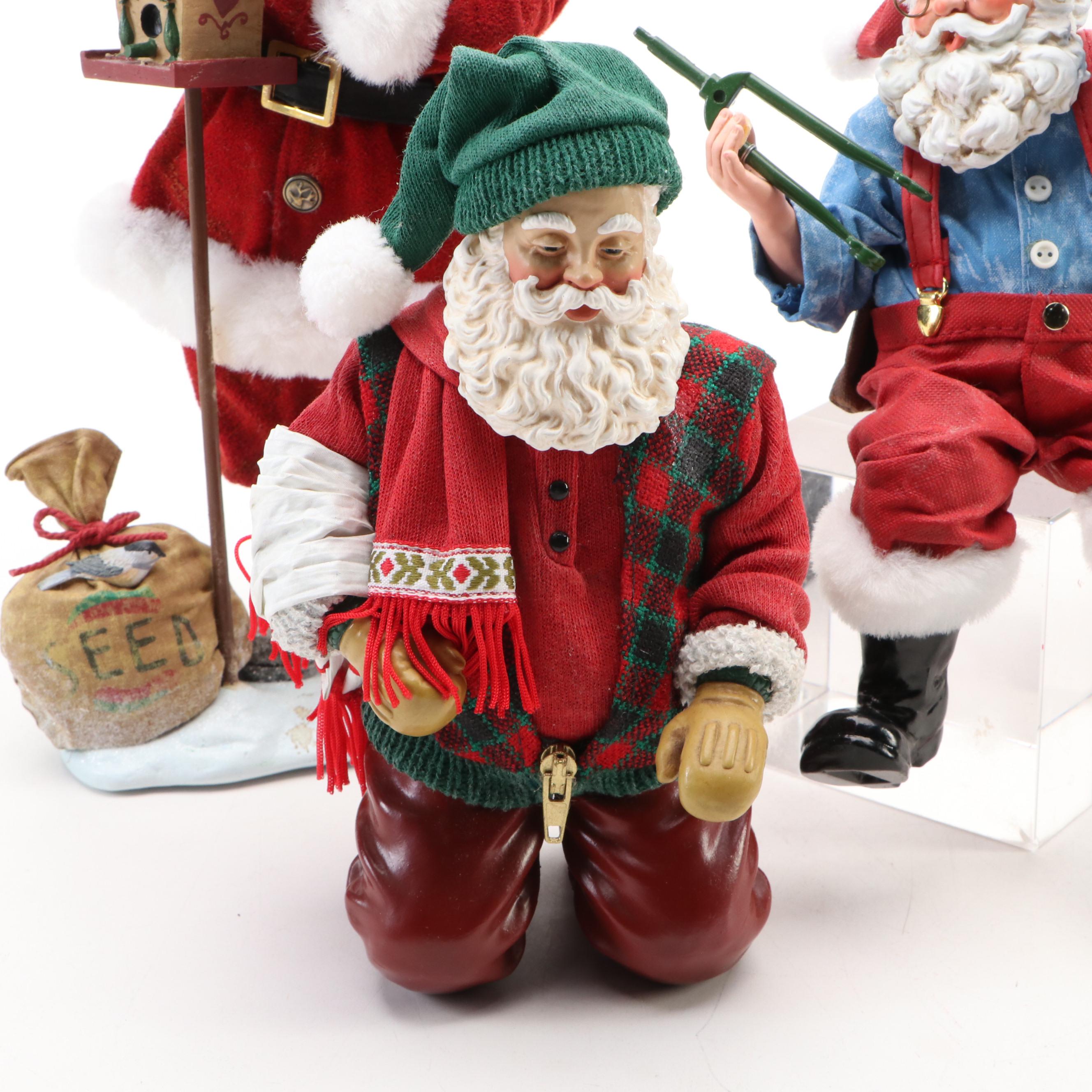 Clothtique Santa Claus Figures with Accessories