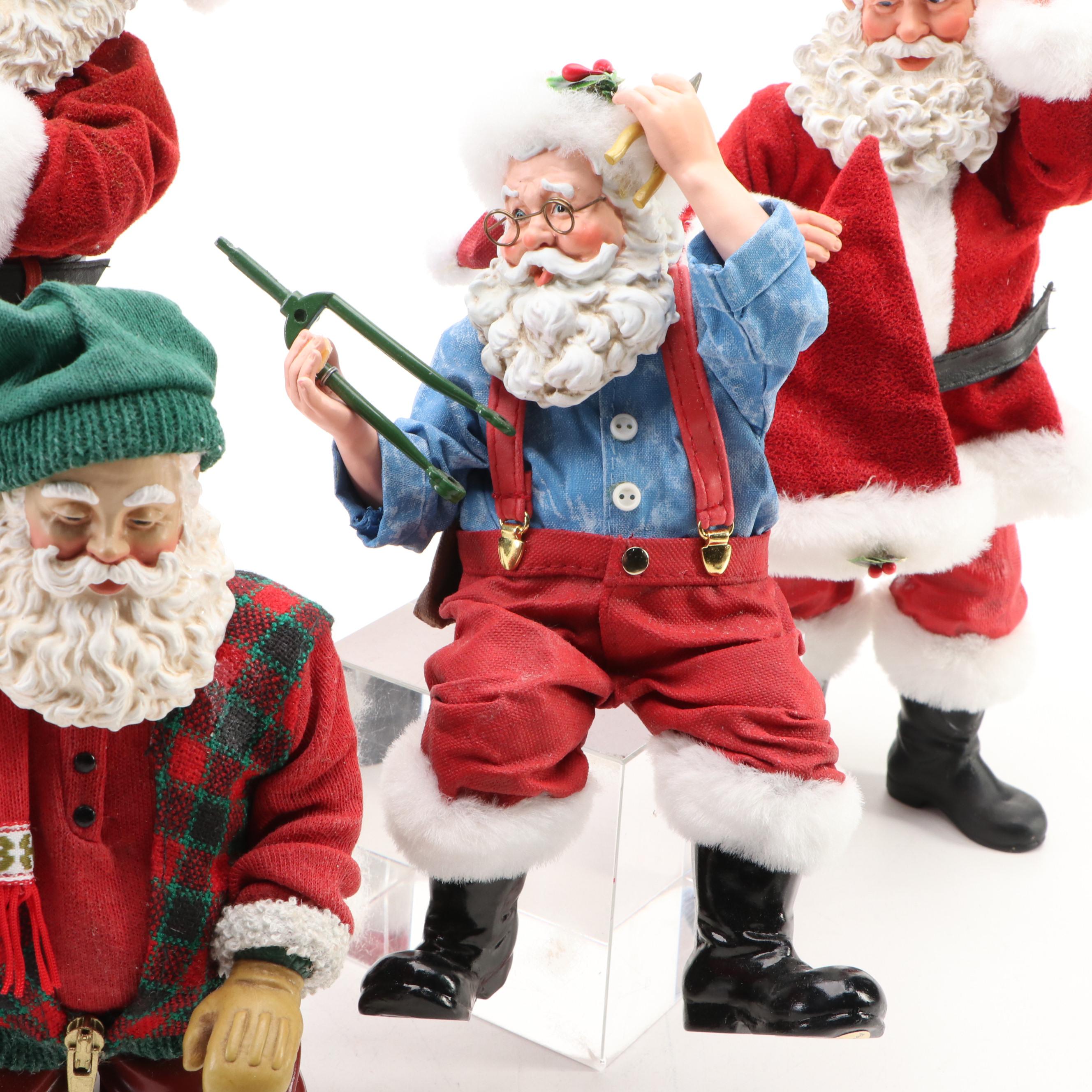 Clothtique Santa Claus Figures with Accessories