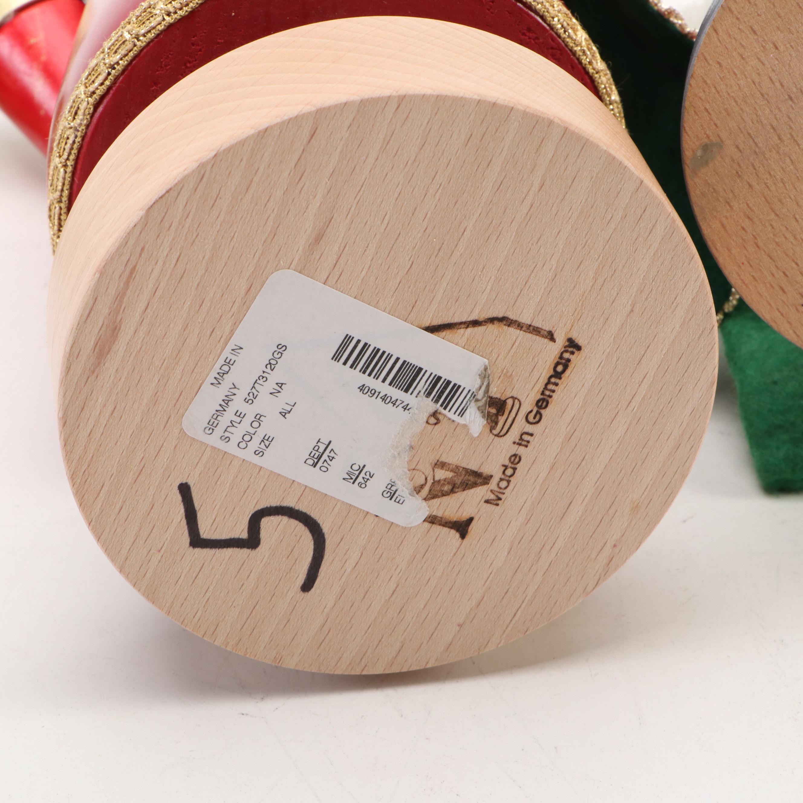 German Hand-Painted Santa and King Nutcrackers