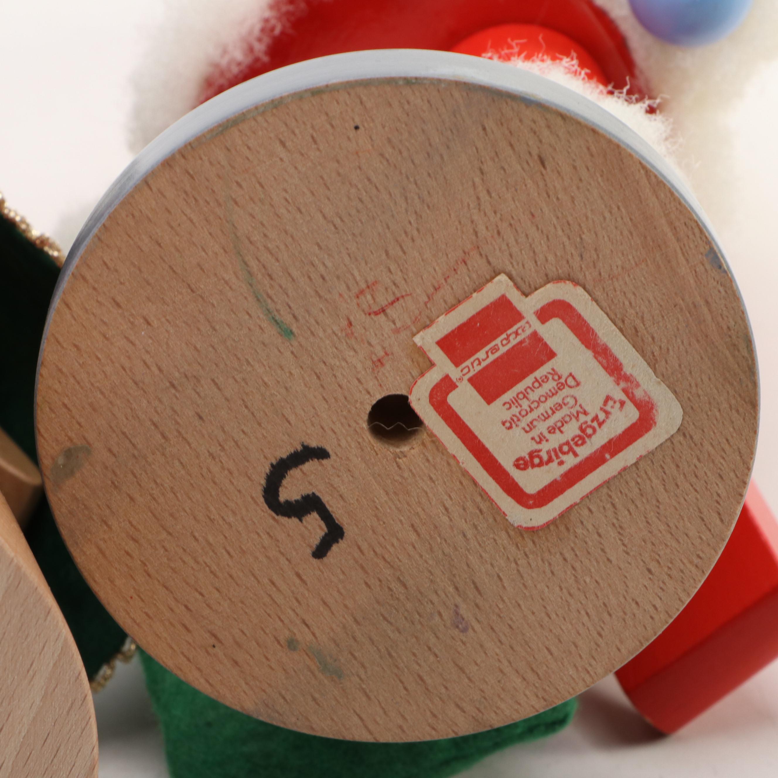 German Hand-Painted Santa and King Nutcrackers