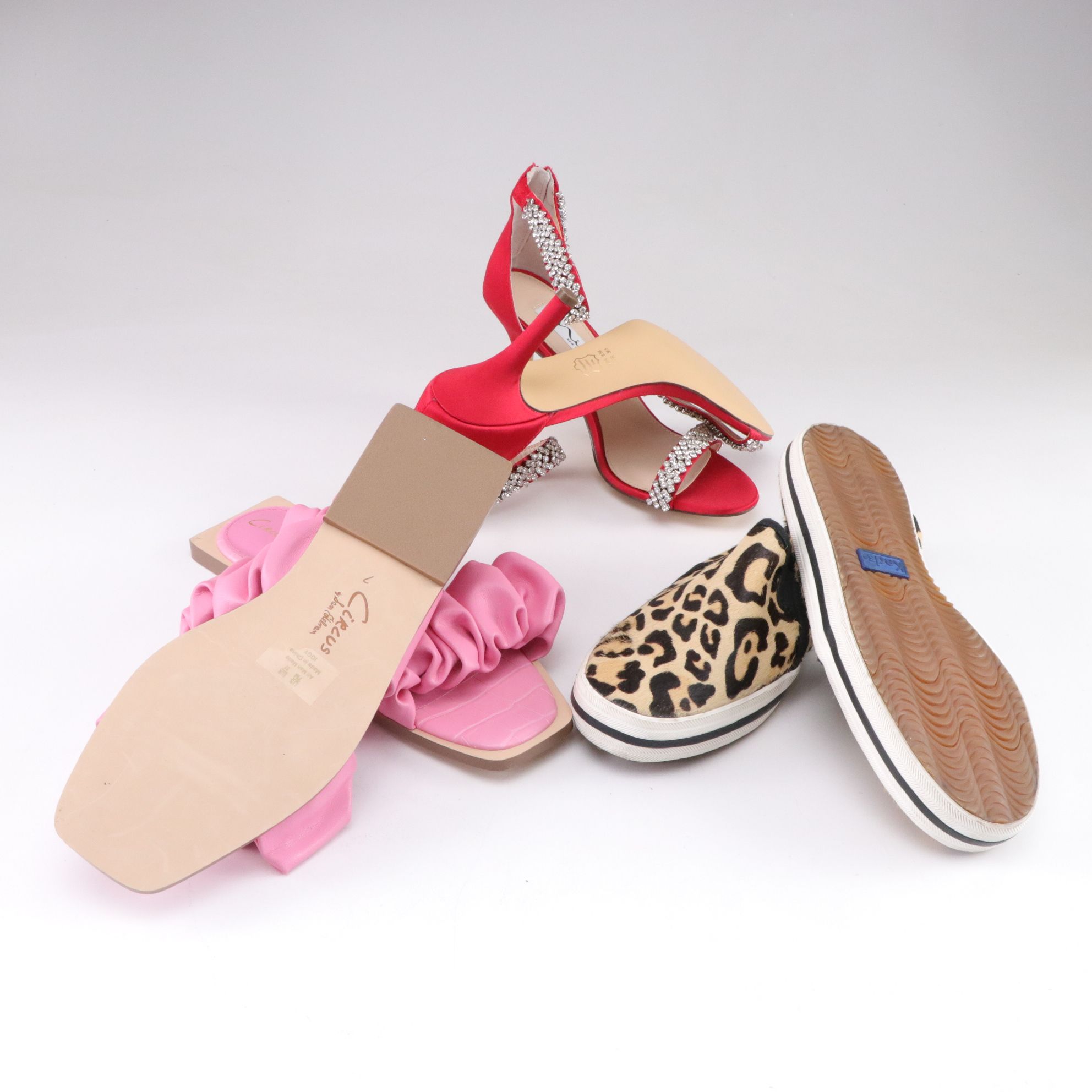 Keds for Kate Spade, Toms & Bobs Slip-On Shoes with Nina Red Satin Pumps & More