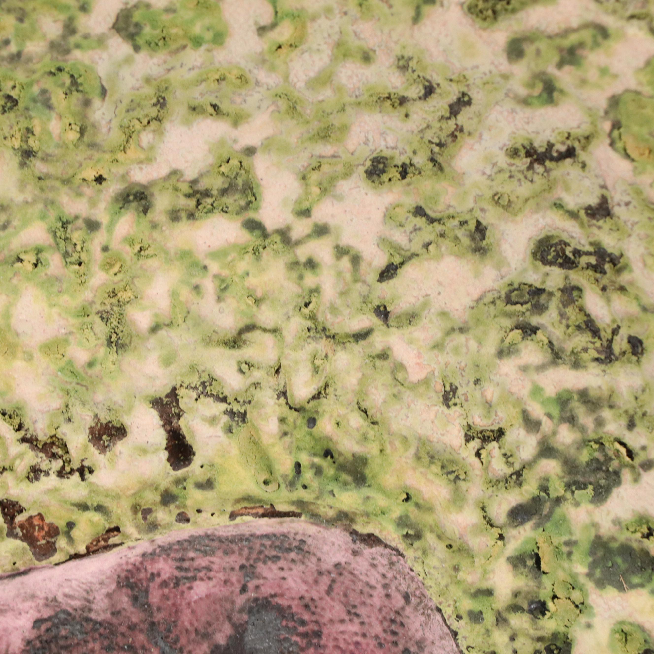 Marsha Karagheusian Ceramic Bas-Relief Plaque Depicting Nude