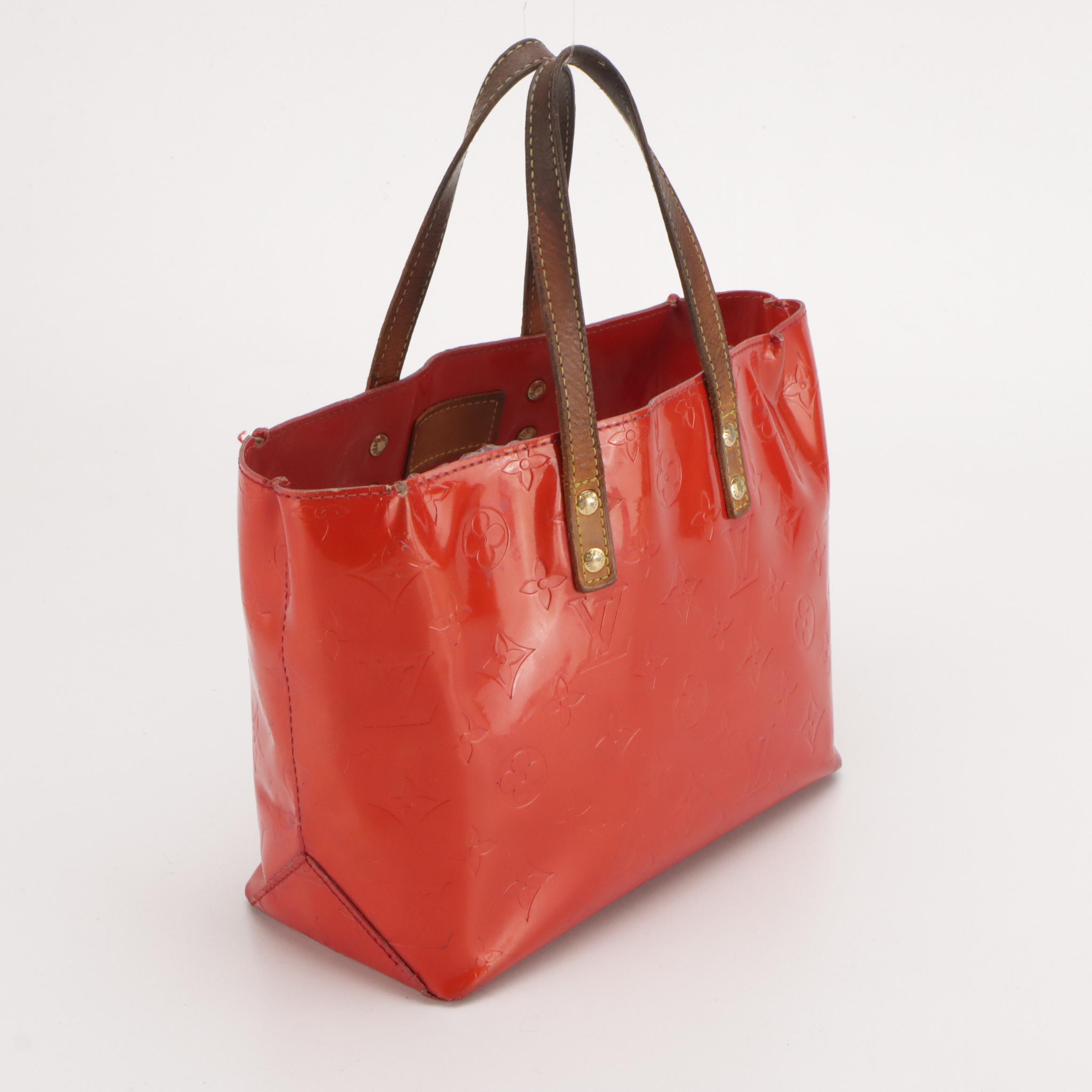 Louis Vuitton Reade PM Tote Bag in Orange Sunset Monogram Vernis