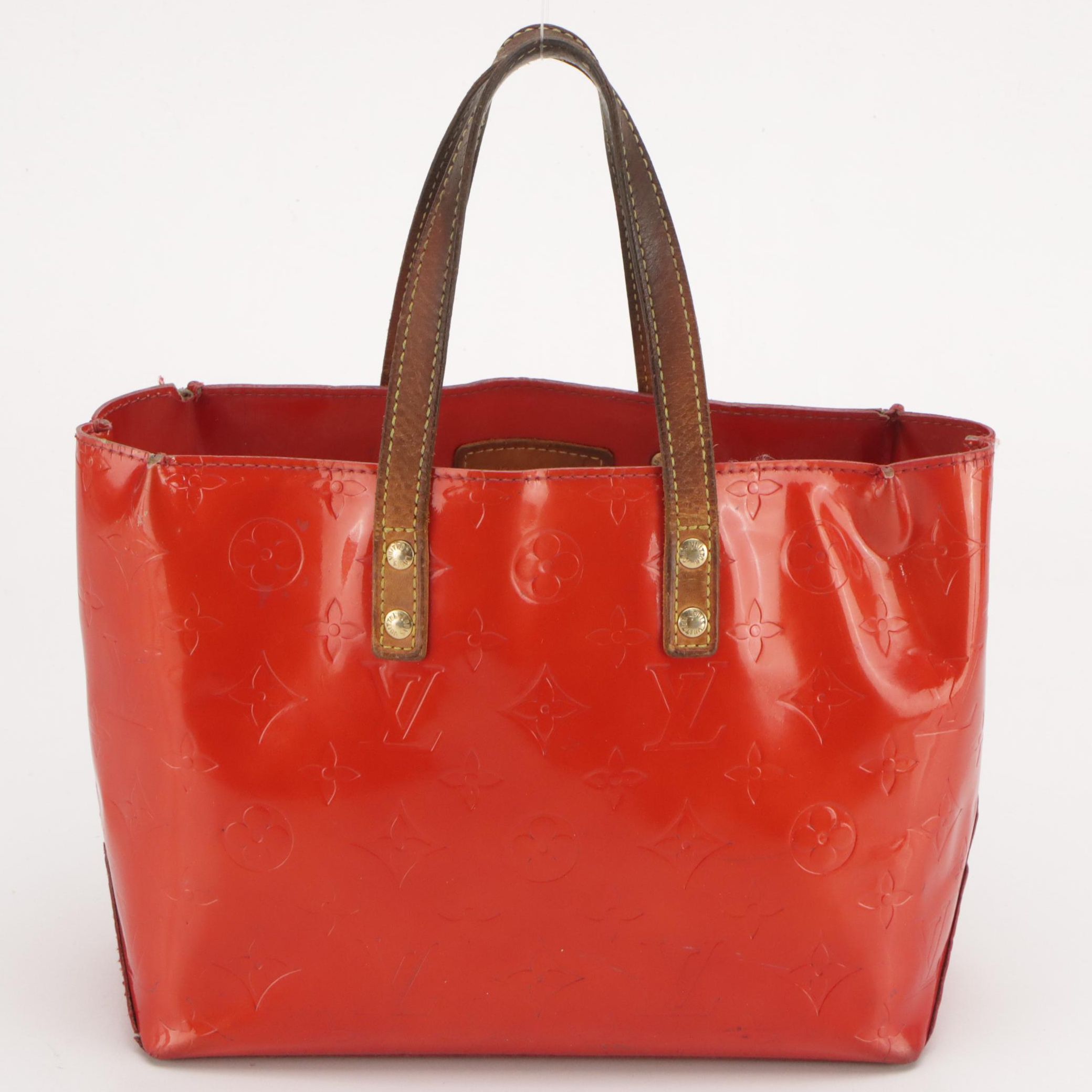 Louis Vuitton Reade PM Tote Bag in Orange Sunset Monogram Vernis