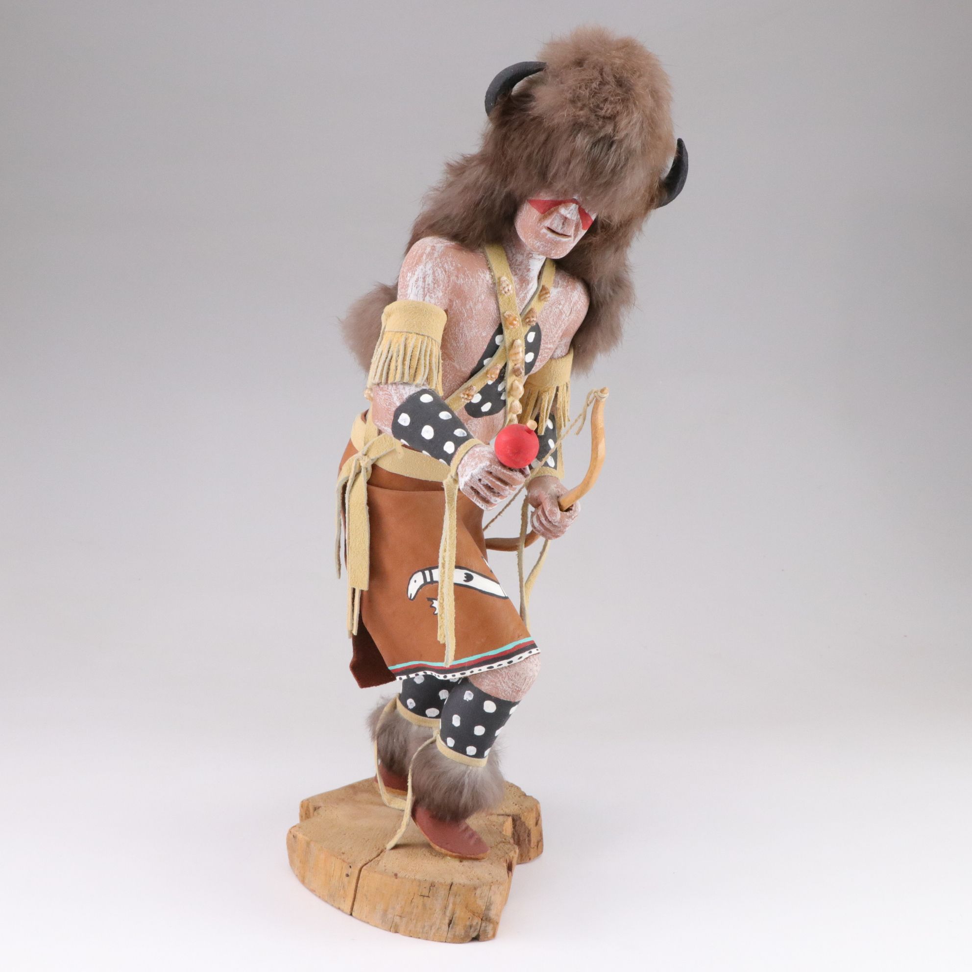 Jimmie Homer "Buffalo Dancer" Hand-Carved Cottonwood Kachina, 1993