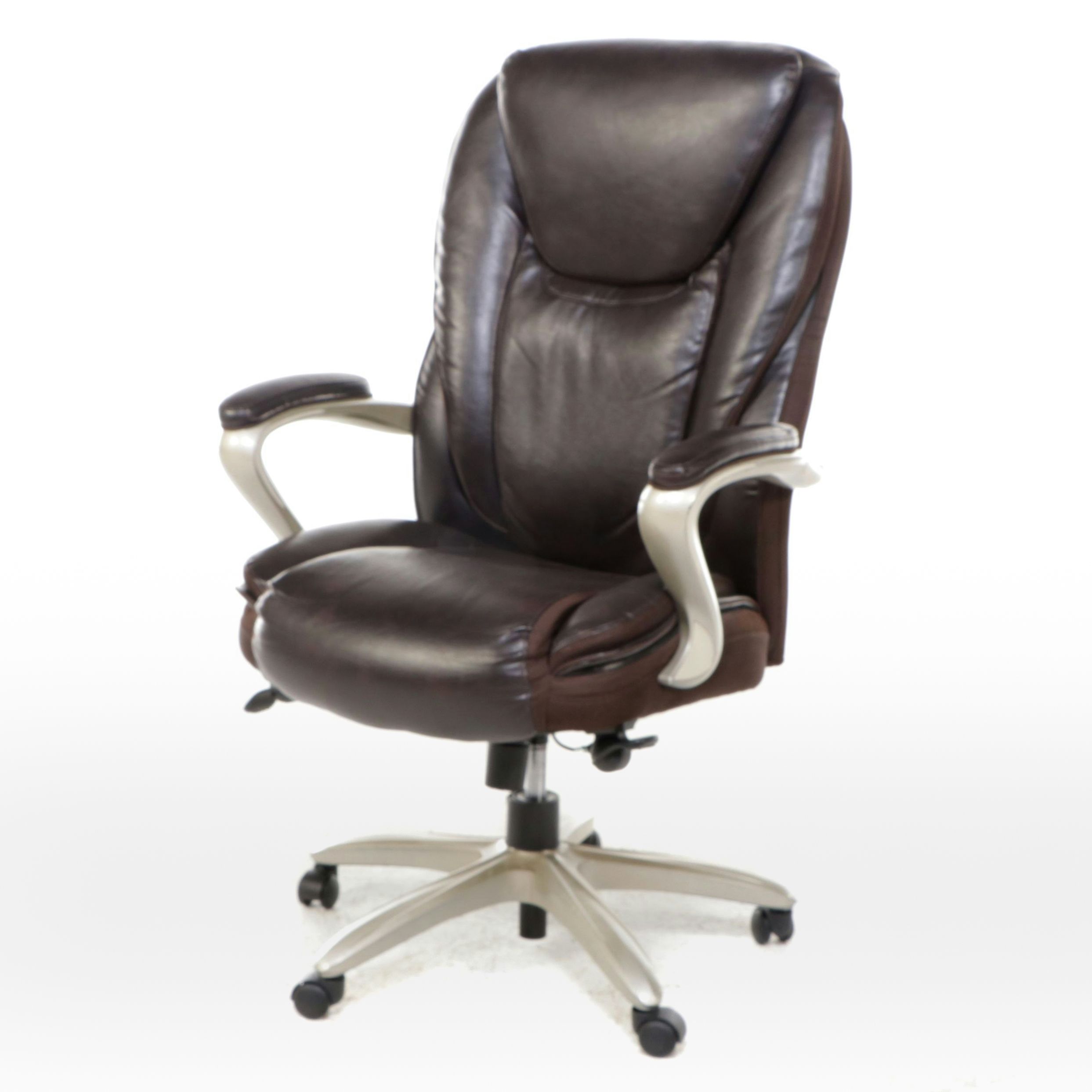 Serta Faux Leather and Fabric Upholstered Office Chair