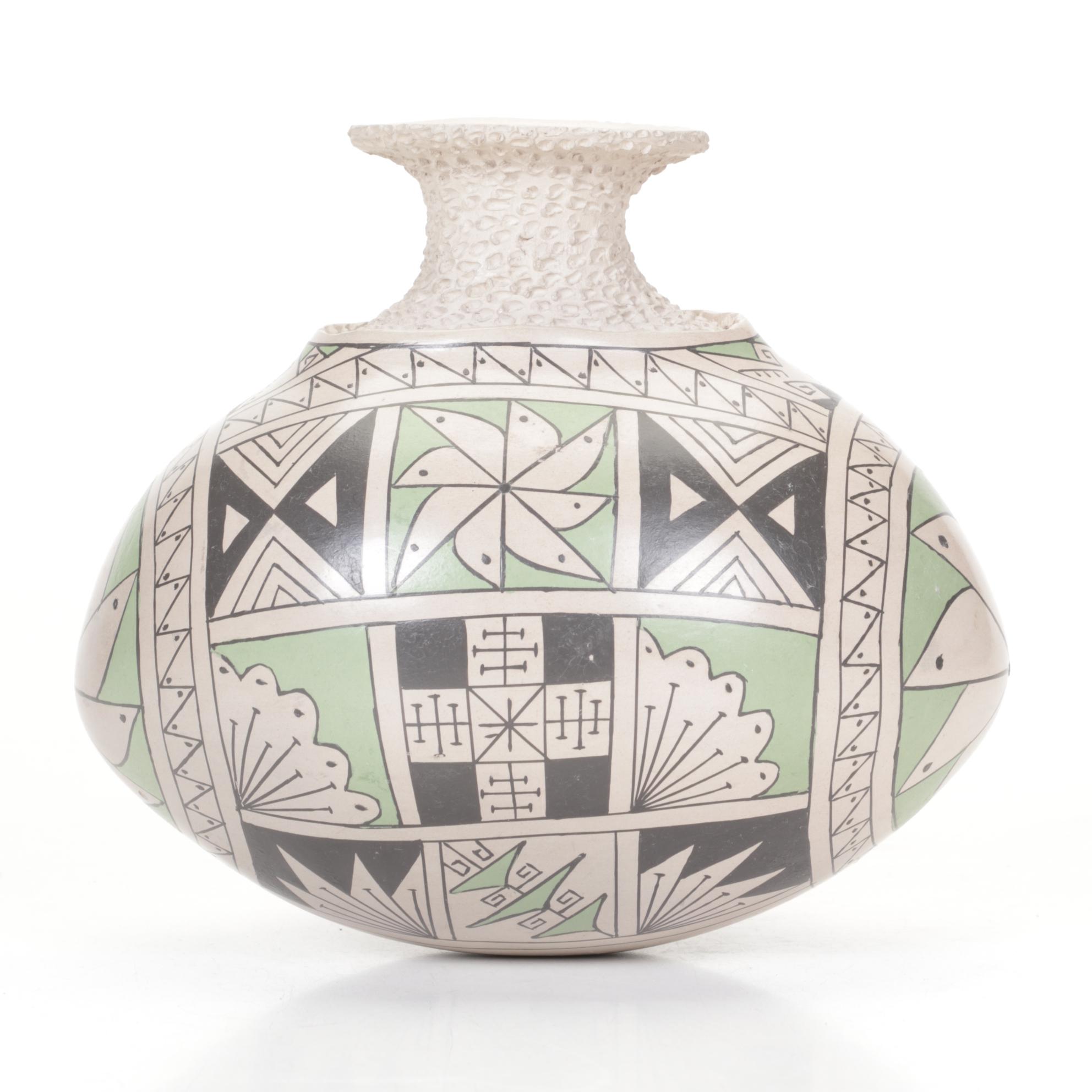 Japanese Cast Iron Chicken Censer, Carved Pintail & Olla by Manuela Dominguez