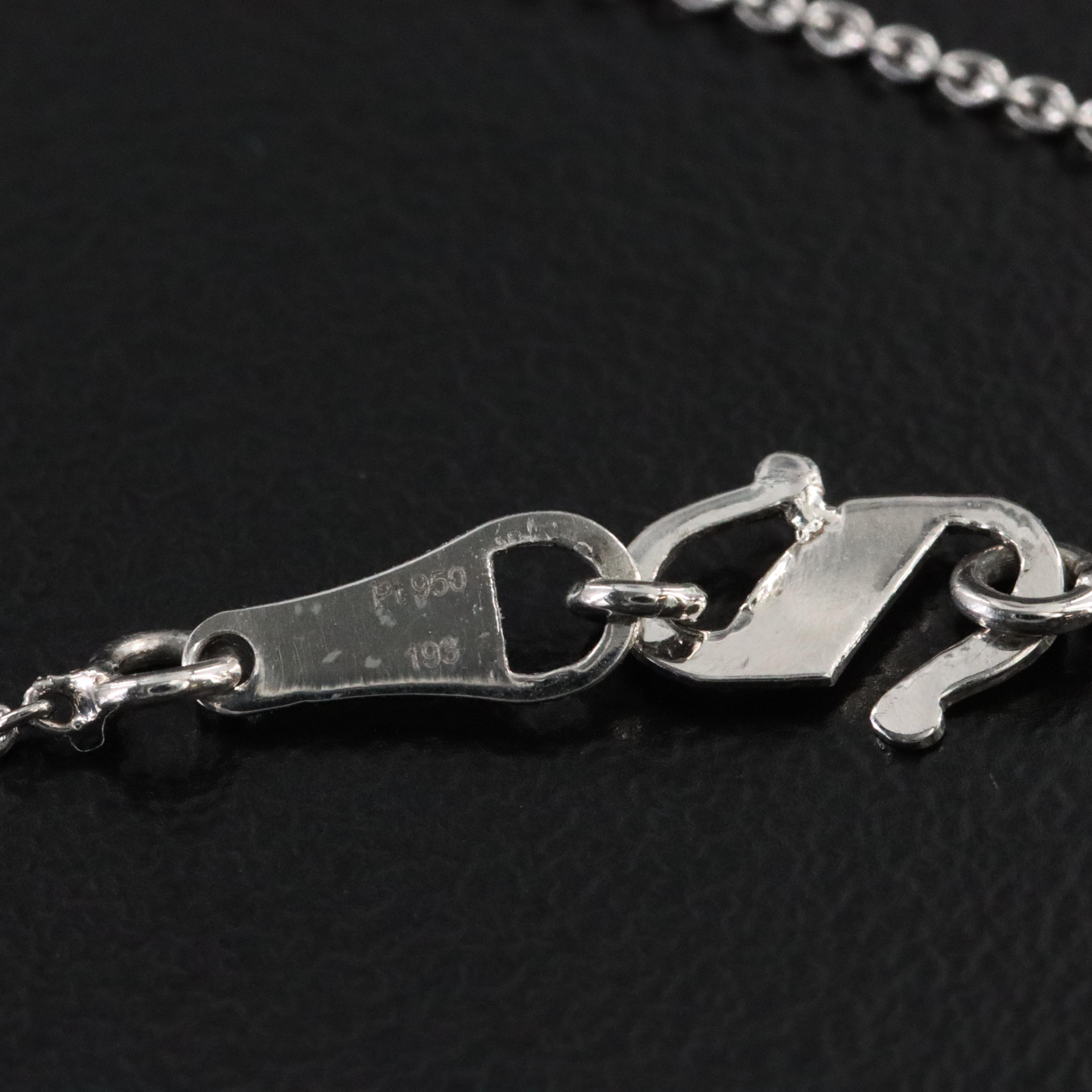 Platinum 4.76 CT Lab Grown Diamond Solitaire Necklace with IGI Report