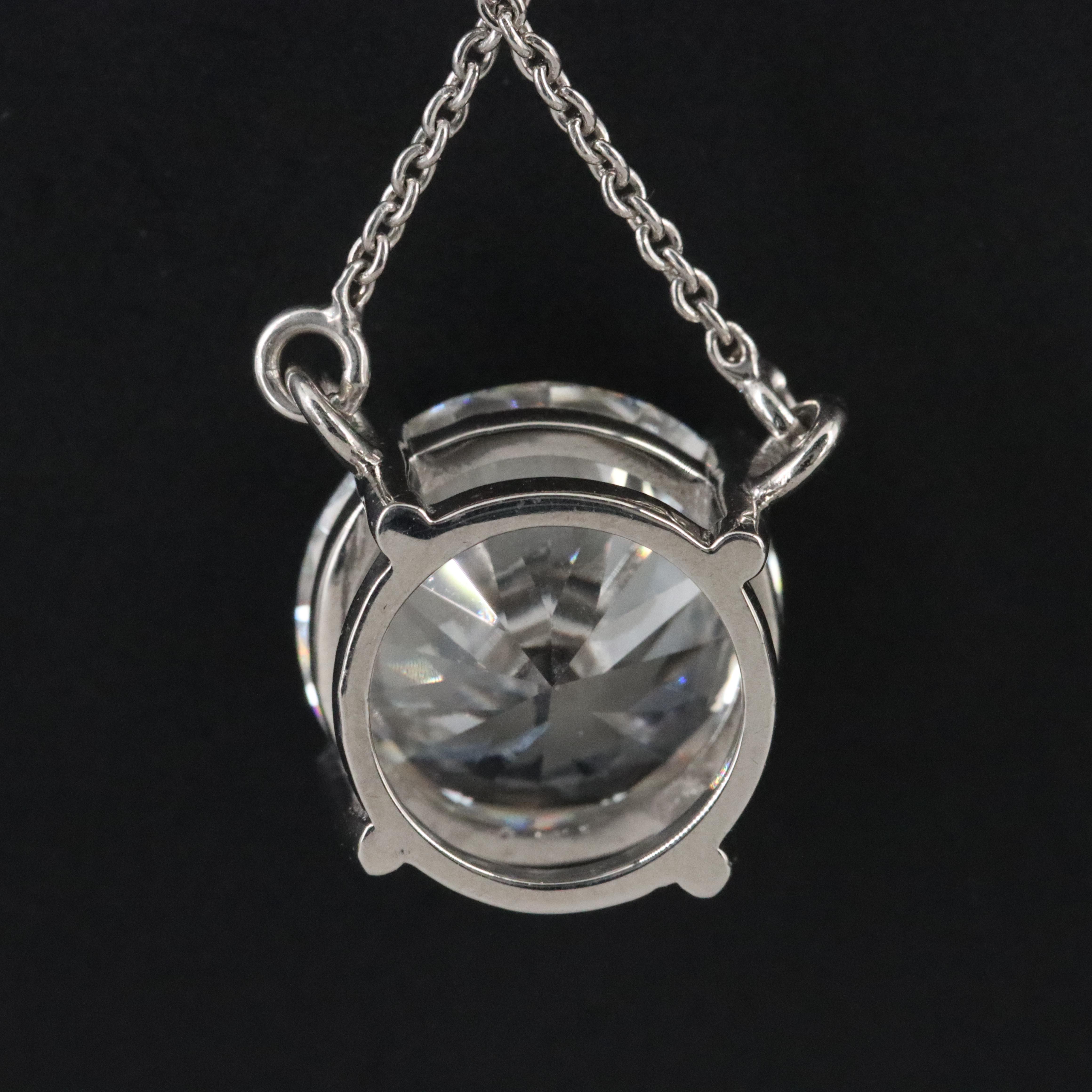 Platinum 5.01 CT Lab Grown Diamond Solitaire Necklace with IGI Report