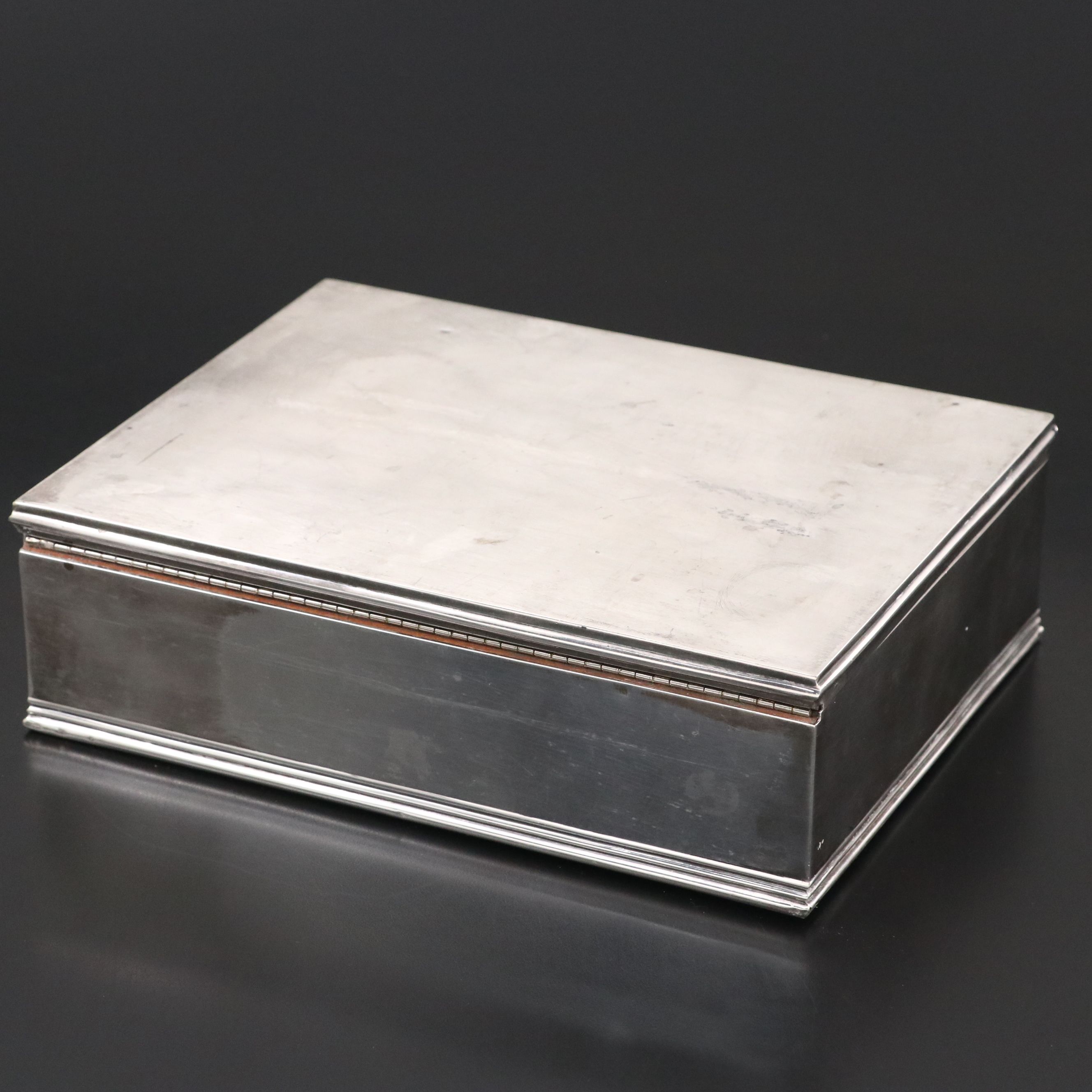 Tiffany & Co. Italian Sterling Silver and Cedar Cigar Box