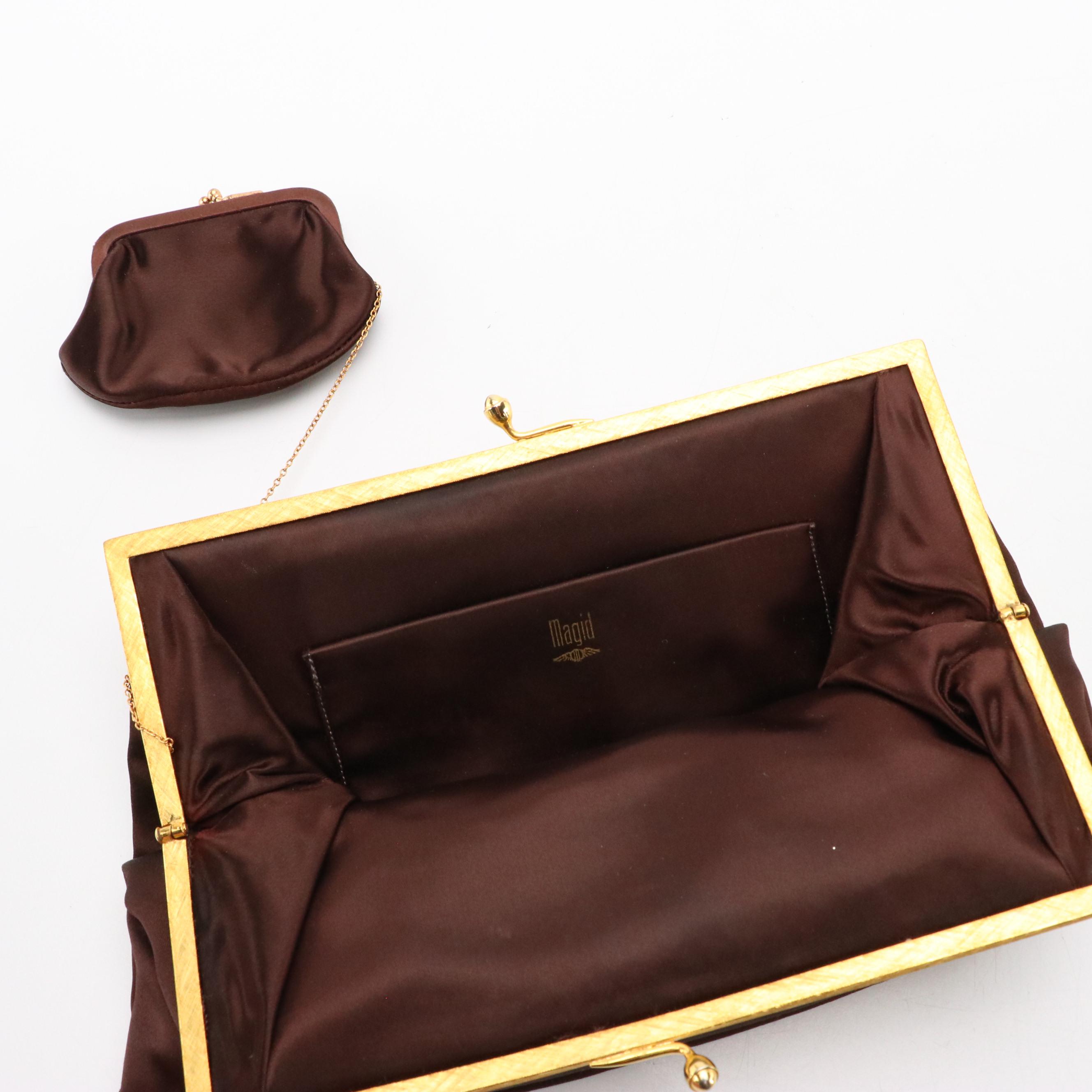 Koret and Magid Vintage Evening Clutch Bags in Satin and Suede