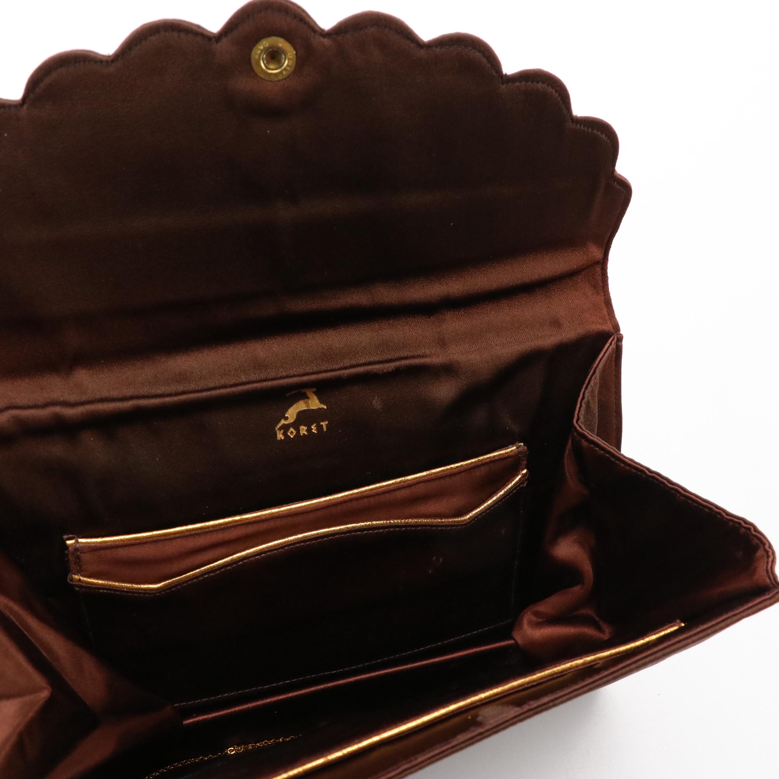 Koret and Magid Vintage Evening Clutch Bags in Satin and Suede