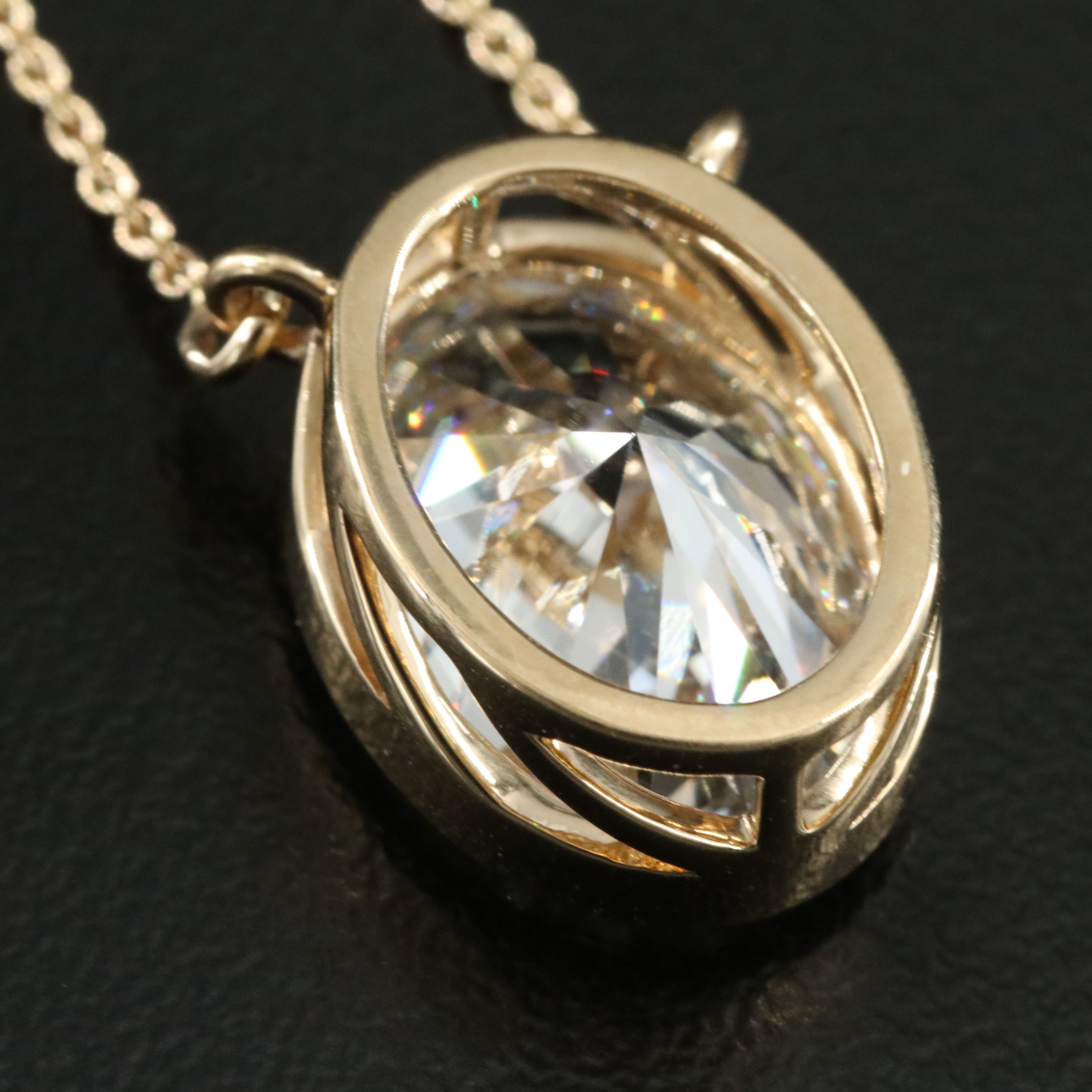 18K 5.03 CT Lab Grown Diamond Solitaire Necklace with IGI Report