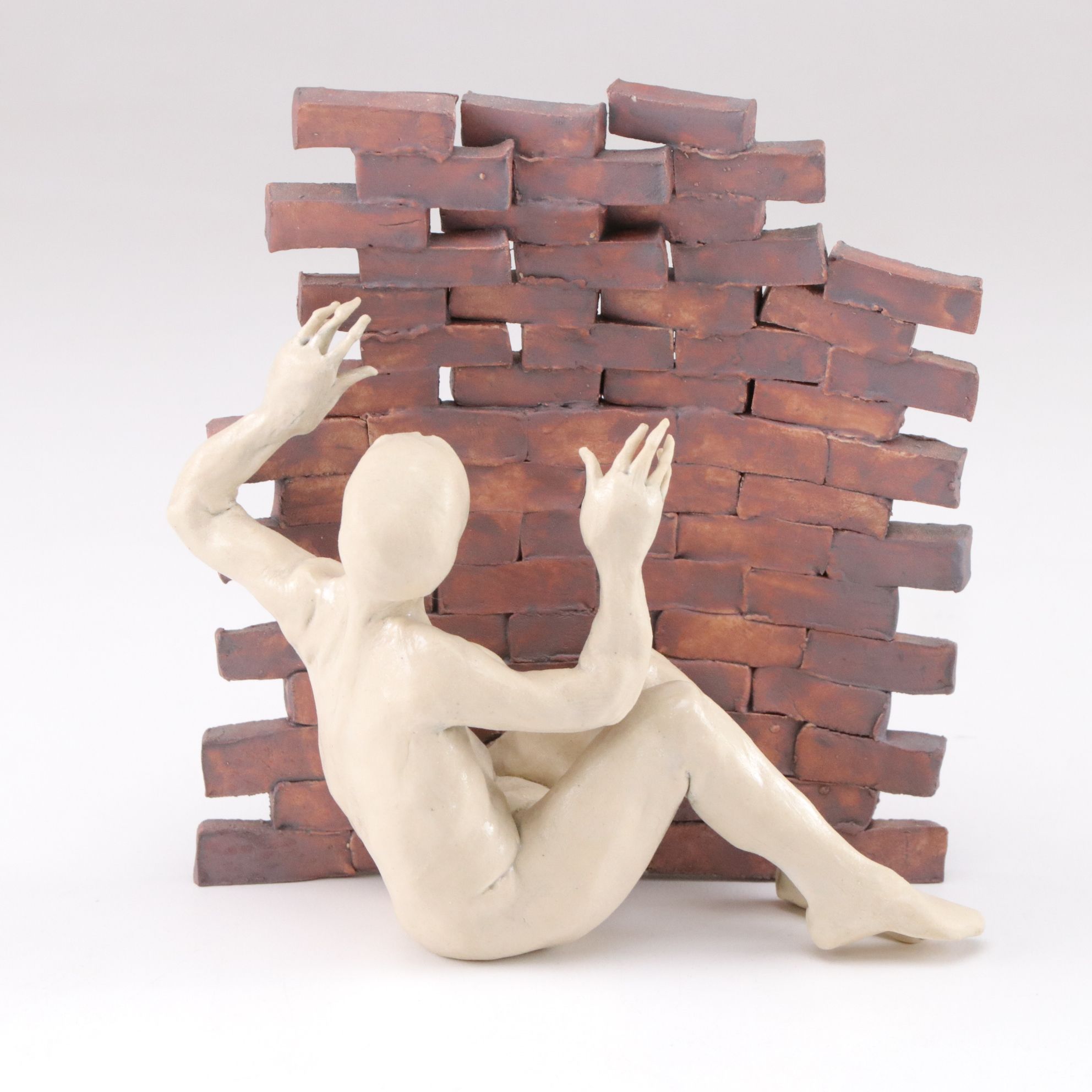 Aggie Zed Ceramic Sculpture "Brickman"