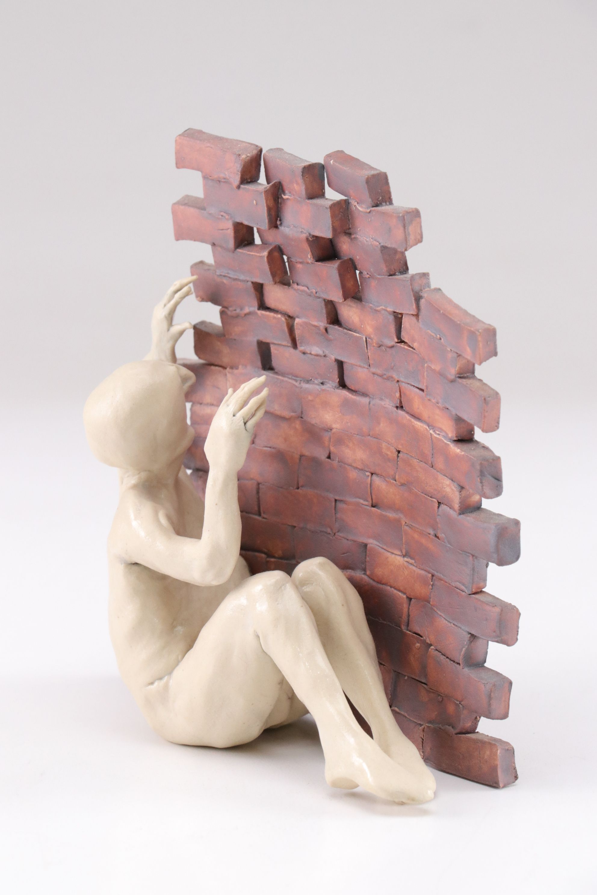 Aggie Zed Ceramic Sculpture "Brickman"
