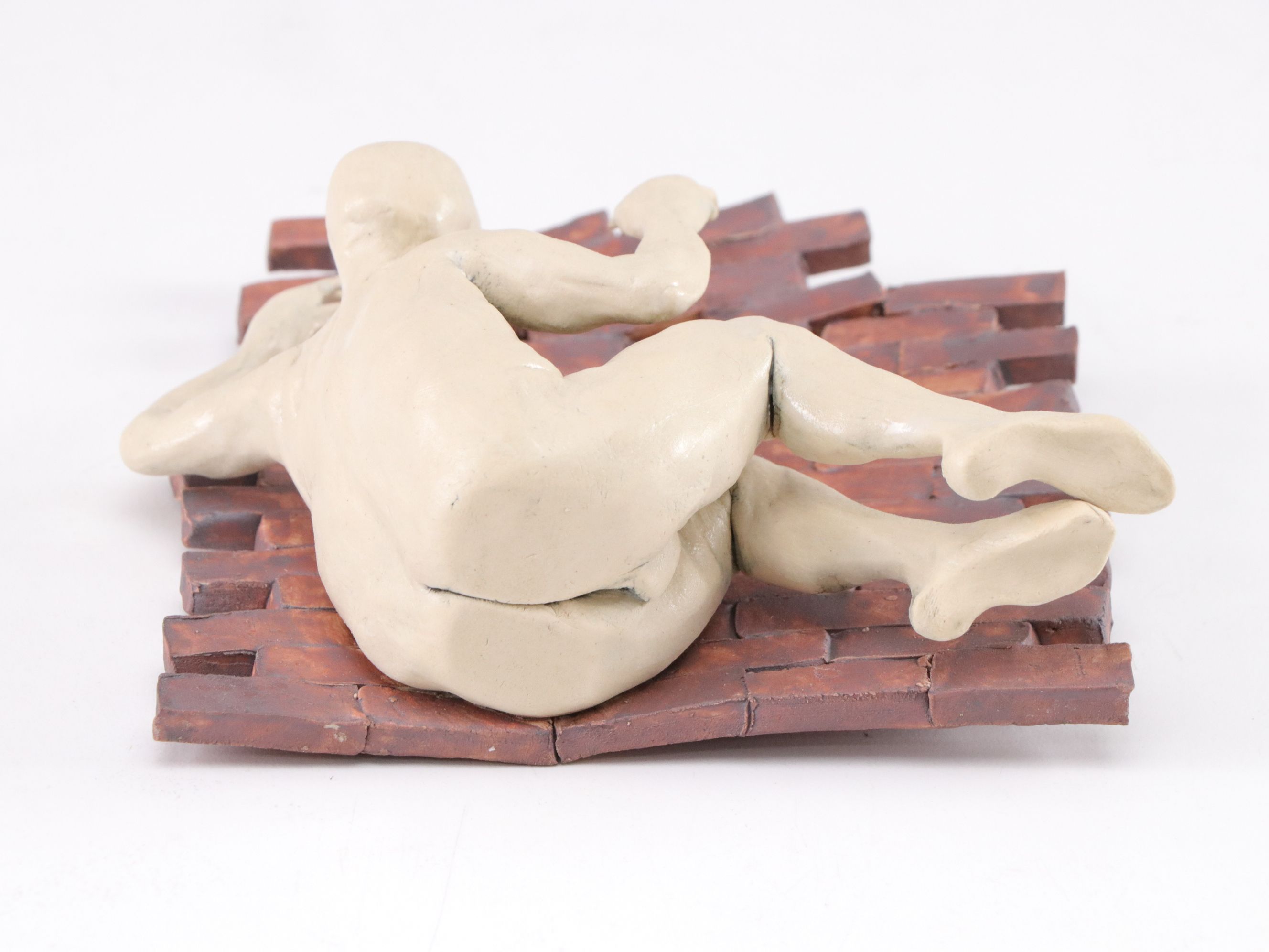 Aggie Zed Ceramic Sculpture "Brickman"