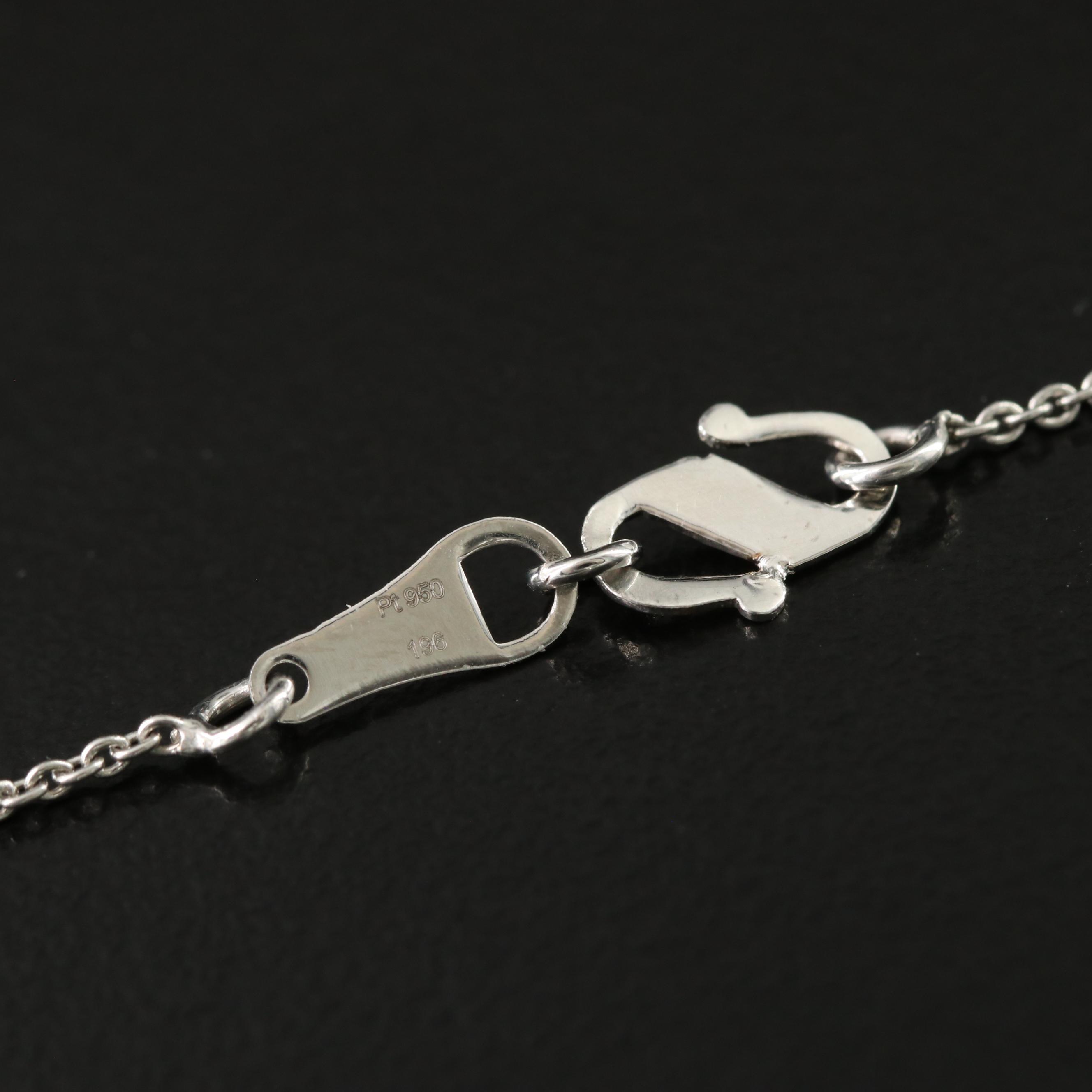 Platinum 3.03 CT Lab Grown Diamond Solitaire Necklace with IGI Report