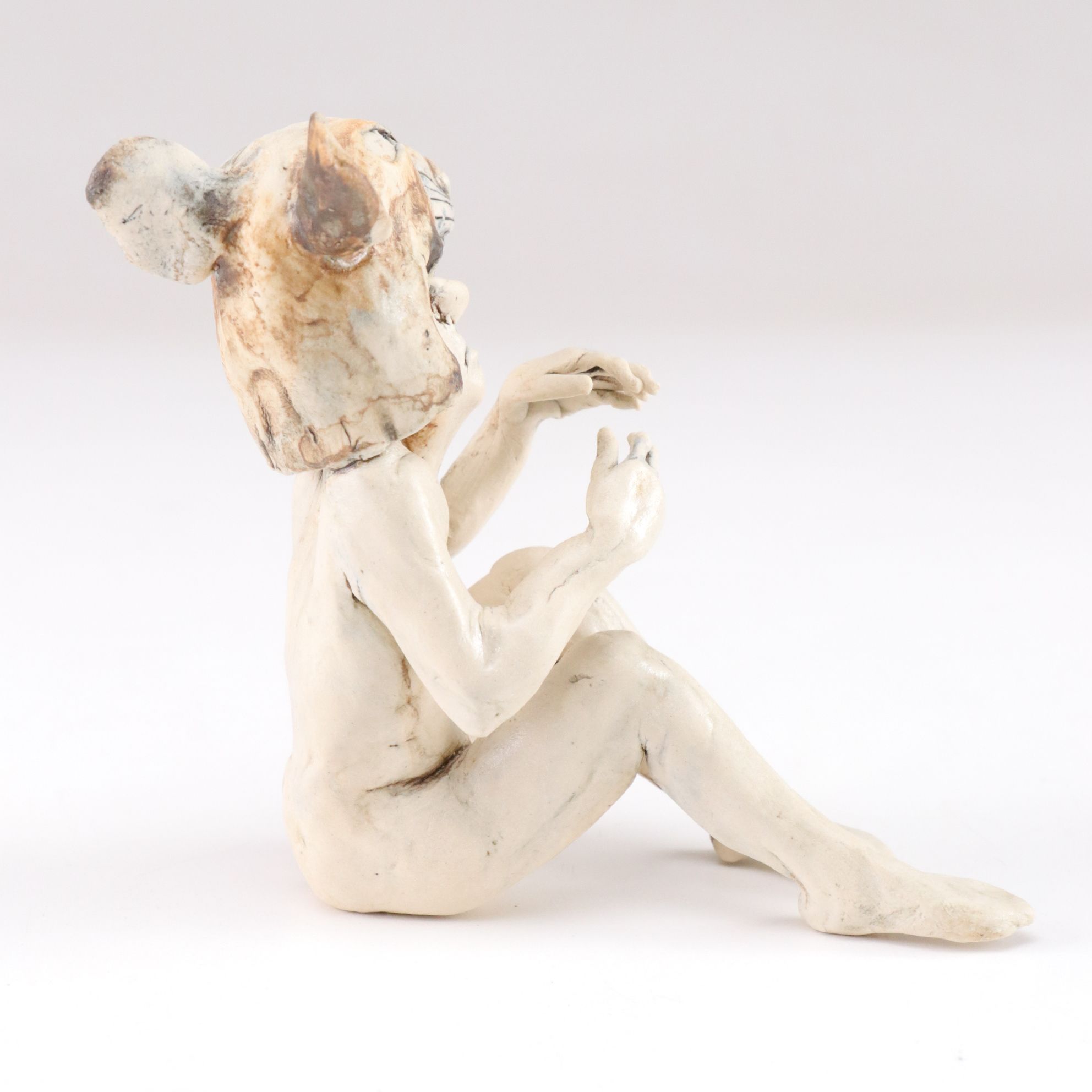 Aggie Zed Ceramic Sculpture "Rat Costume Man"