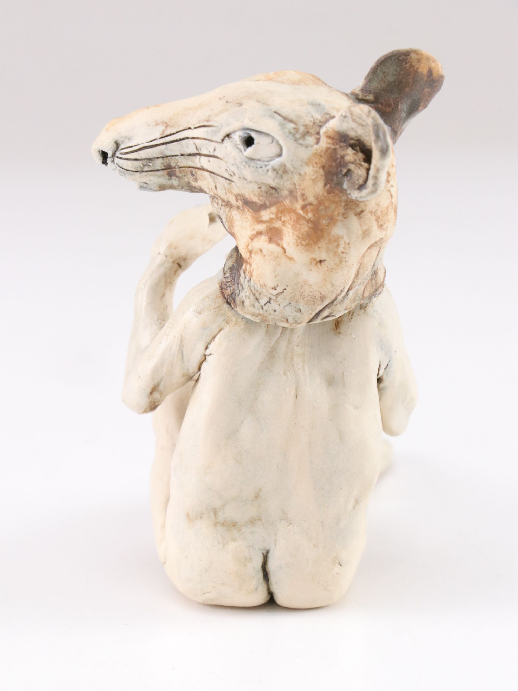 Aggie Zed Ceramic Sculpture "Rat Costume Man"