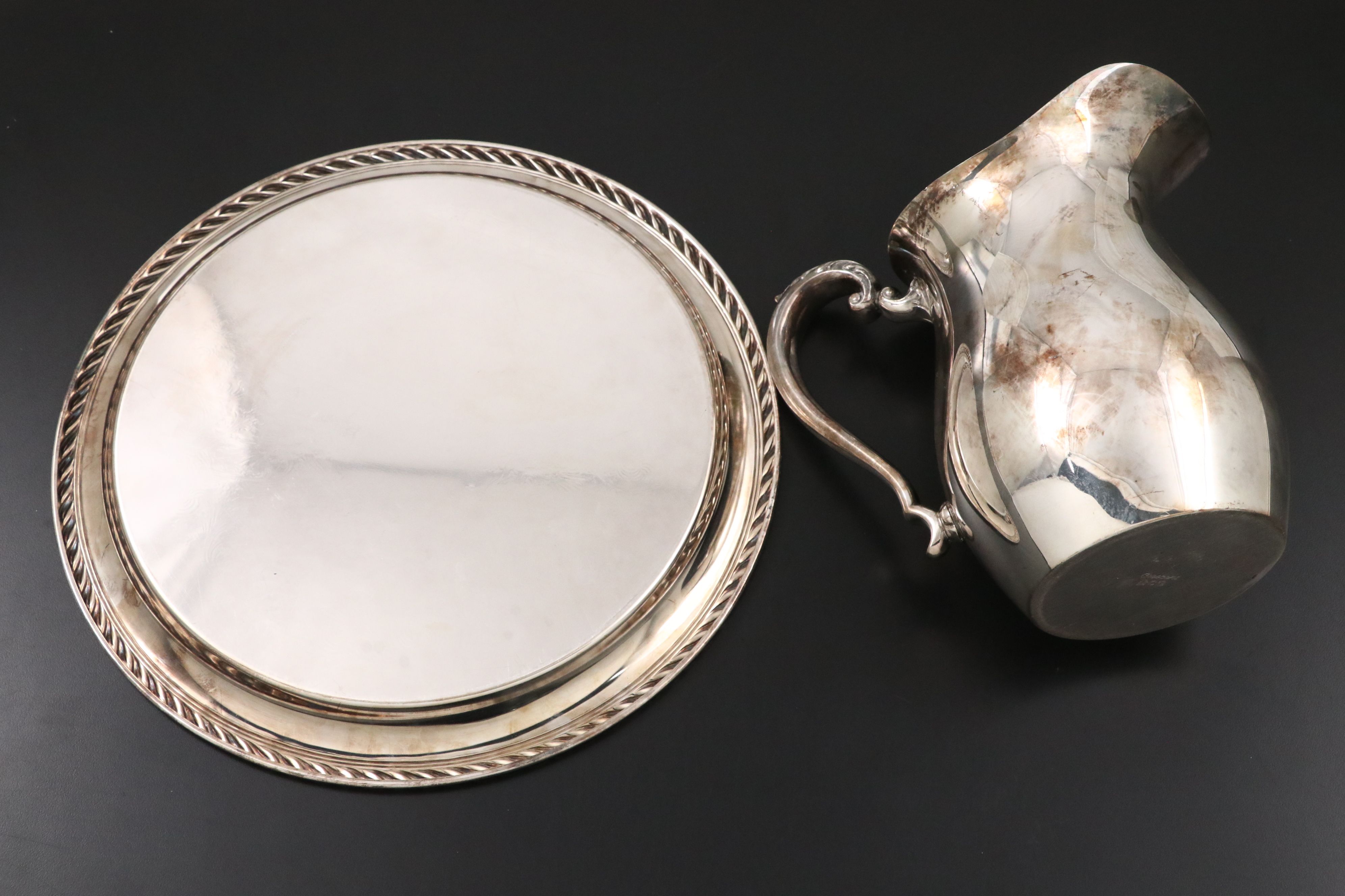 Dansk "Odin" Stainless Flatware with Silver Plate Pitcher and Others