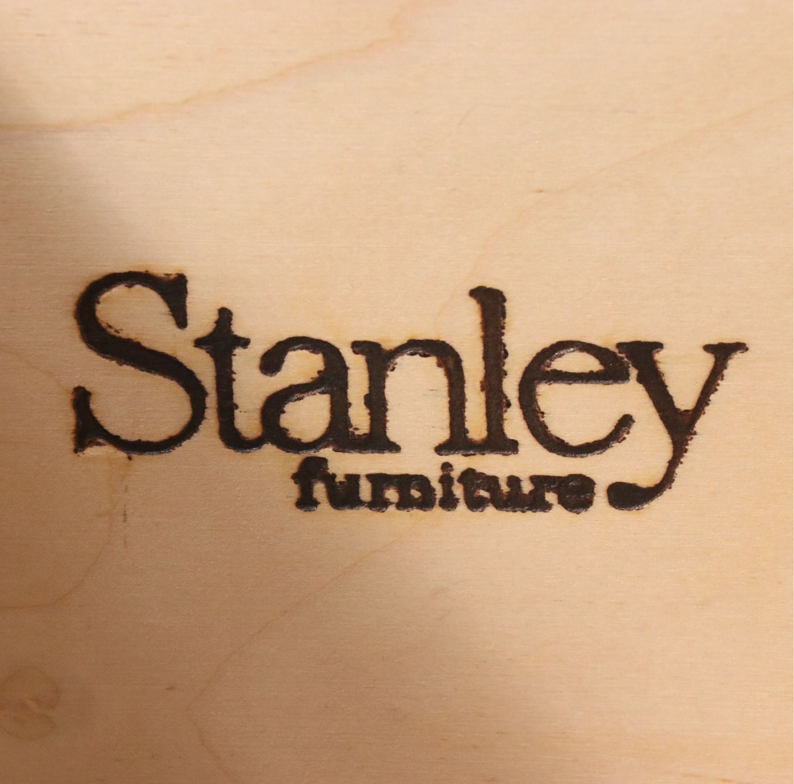 Pair of Stanley Furniture French Regency Style Marble Top Wood Nightstands