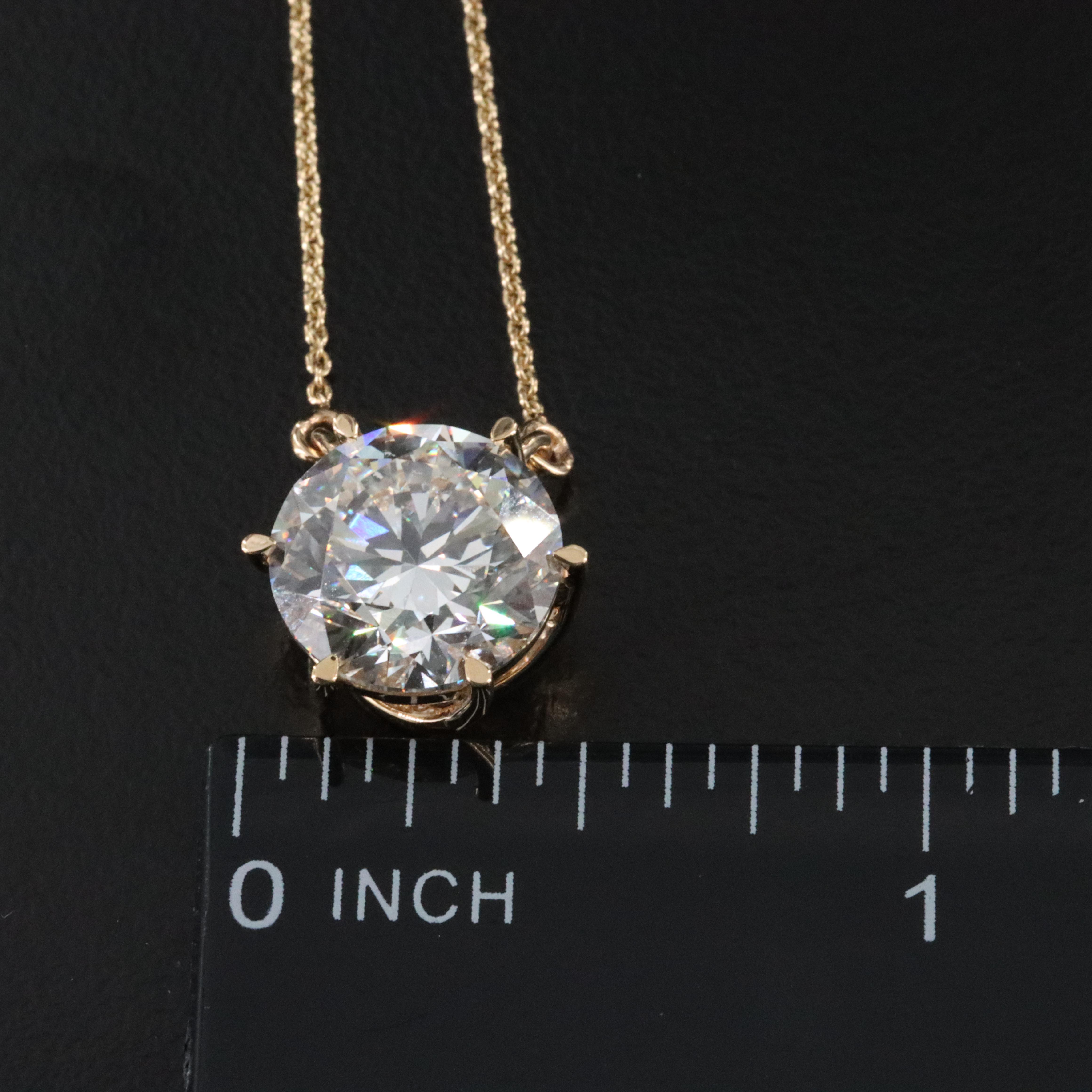 18K 5.06 CT Lab Grown Diamond Solitaire Necklace with IGI Report
