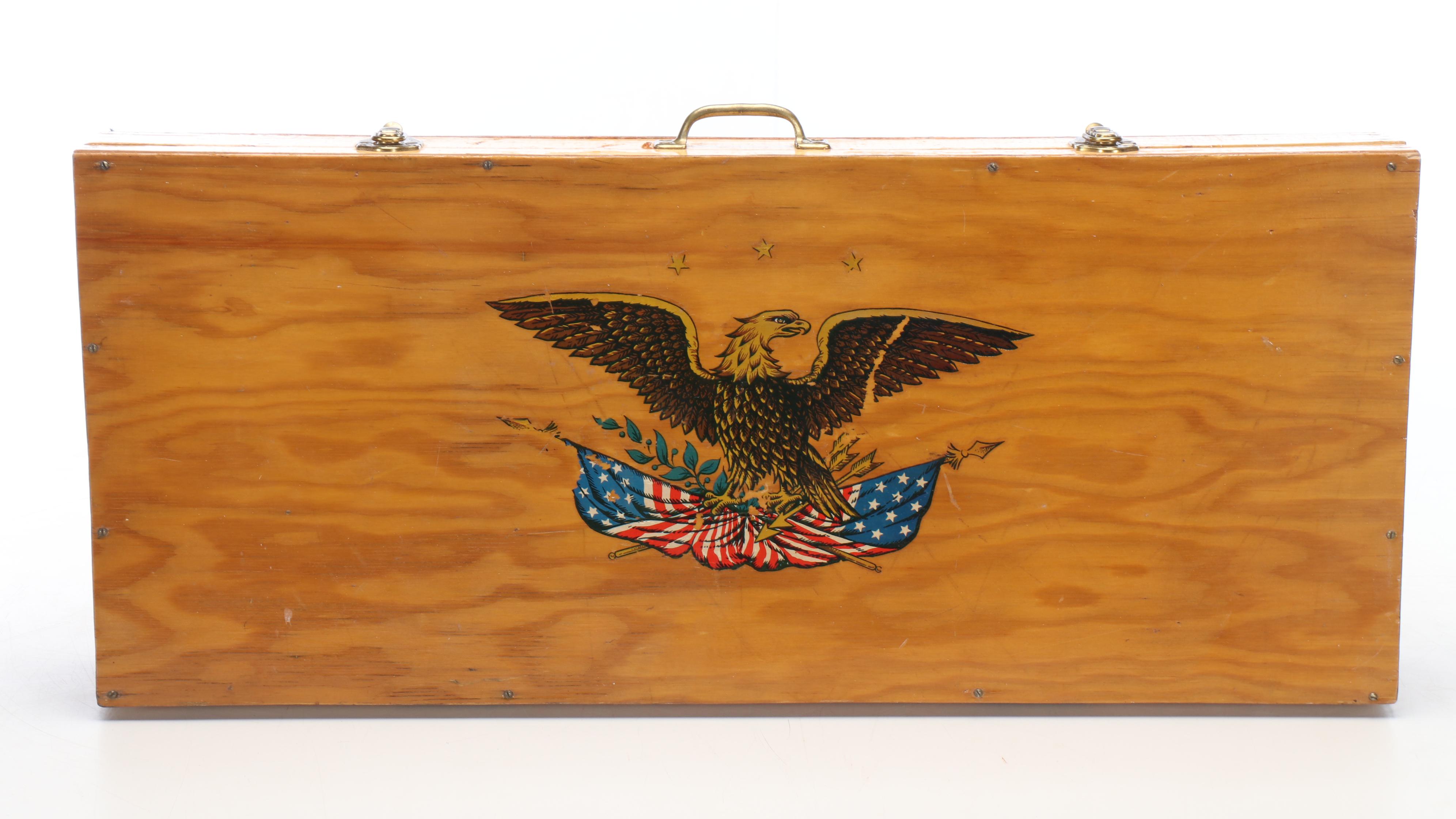 Bicentennial American Eagle Wooden Box