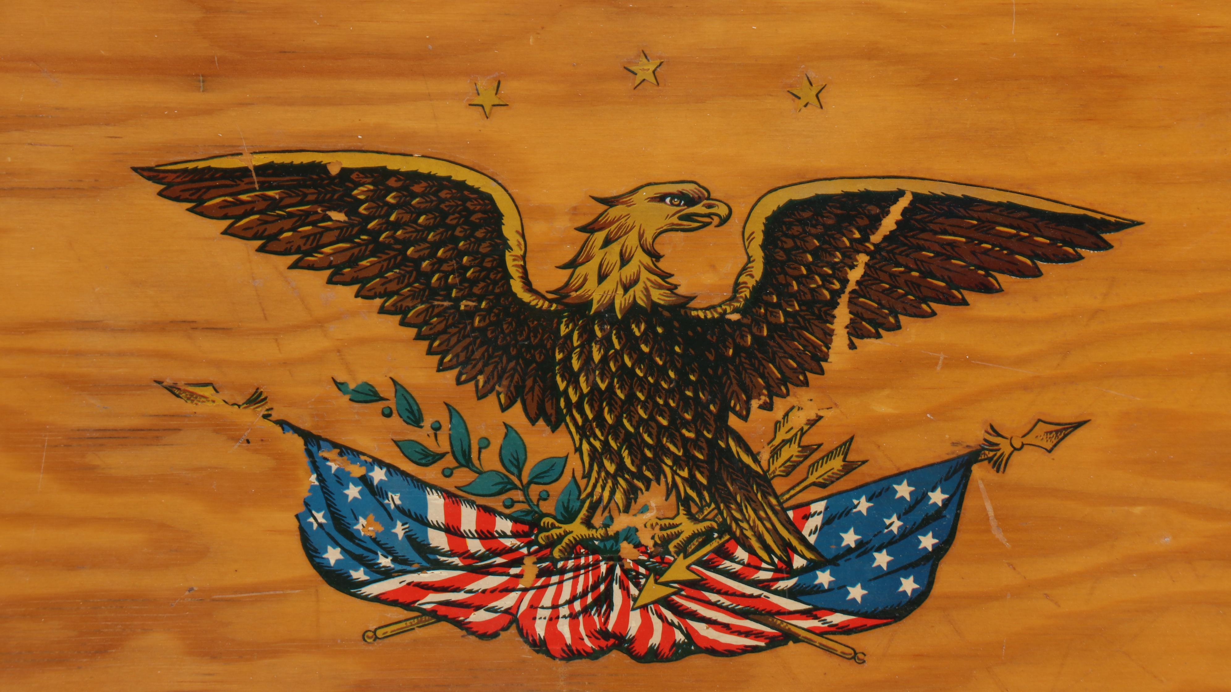 Bicentennial American Eagle Wooden Box