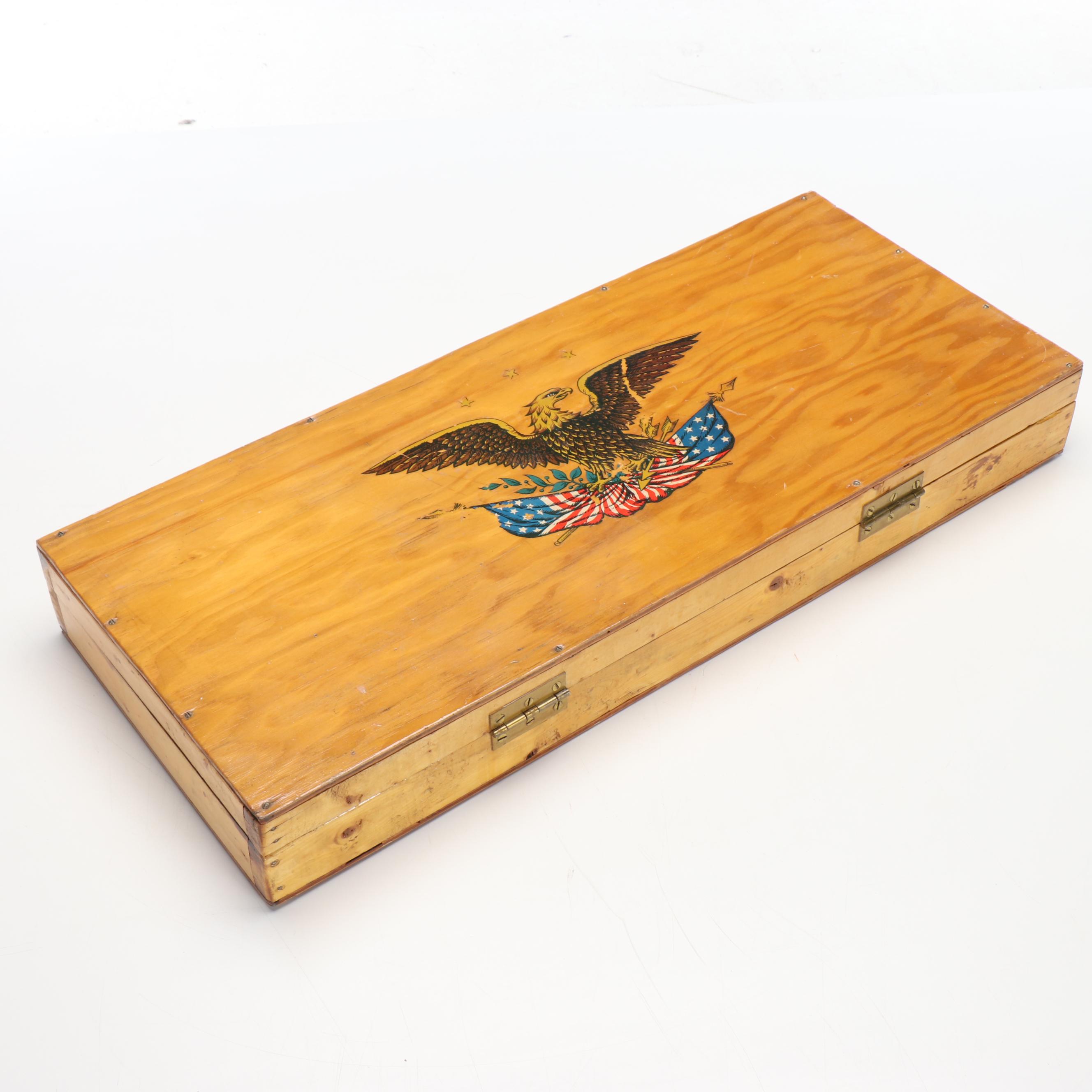 Bicentennial American Eagle Wooden Box