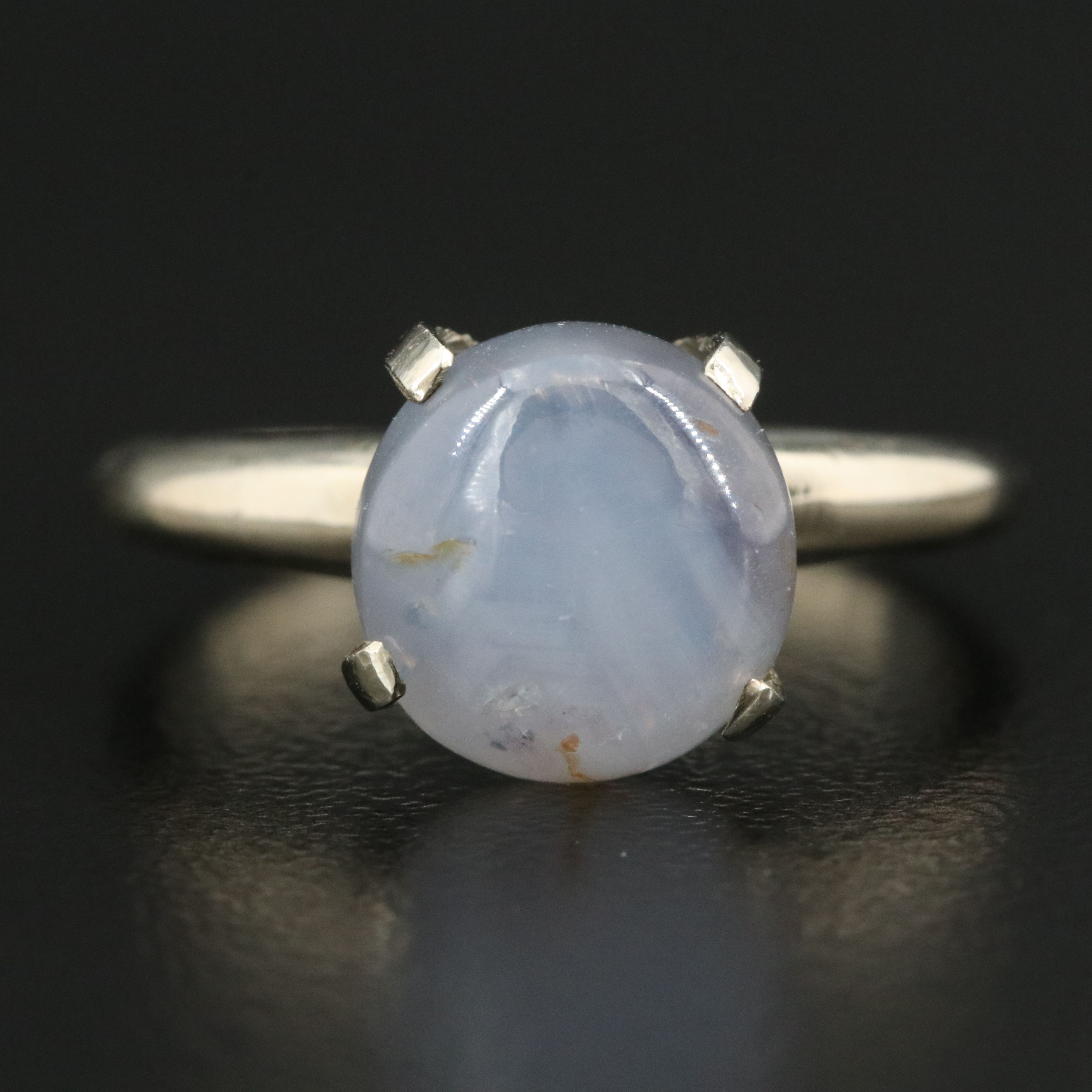 14K 7.11 CT Star Sapphire Solitaire Ring