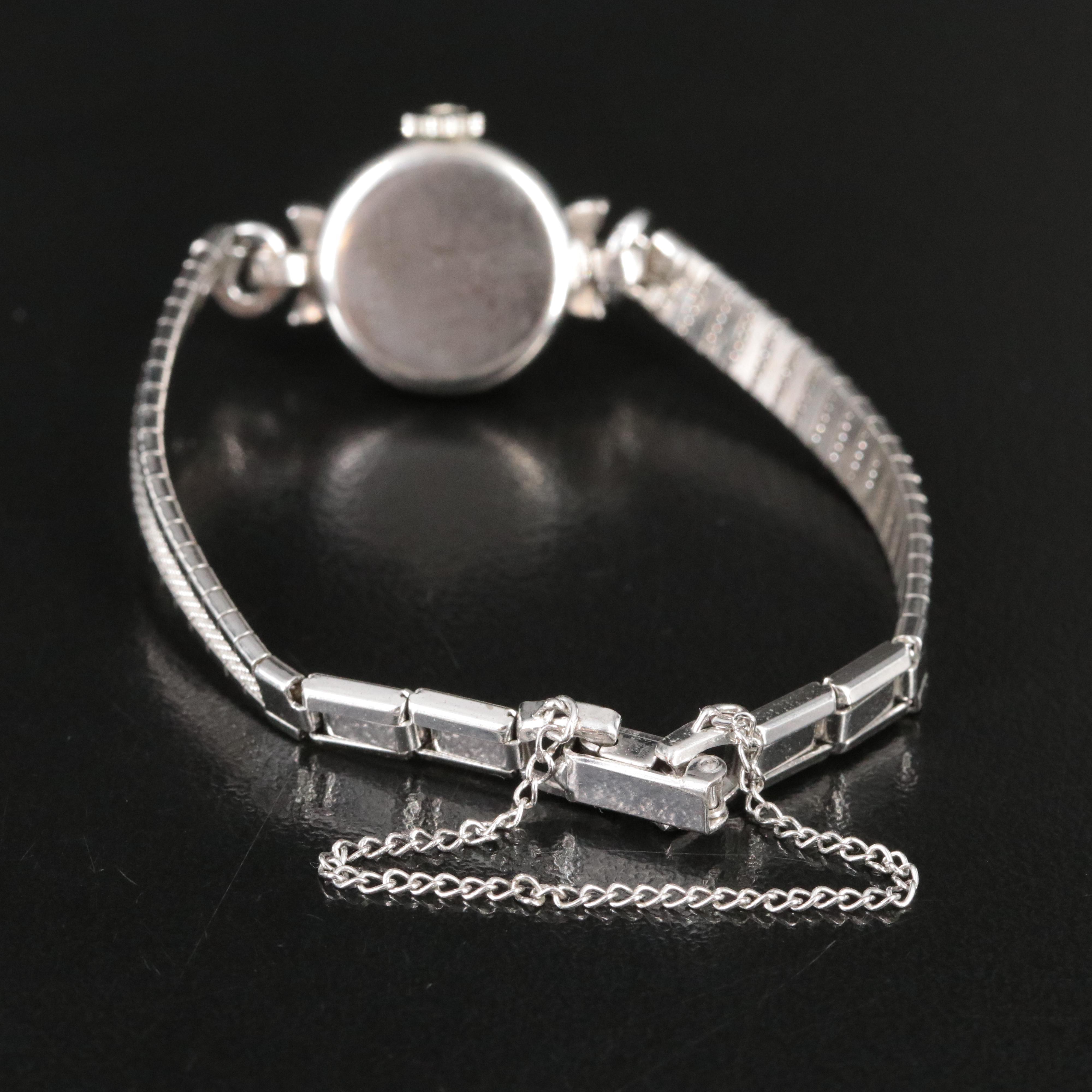 18K Vintage Rolex Precision Diamond Stem Wind Watch