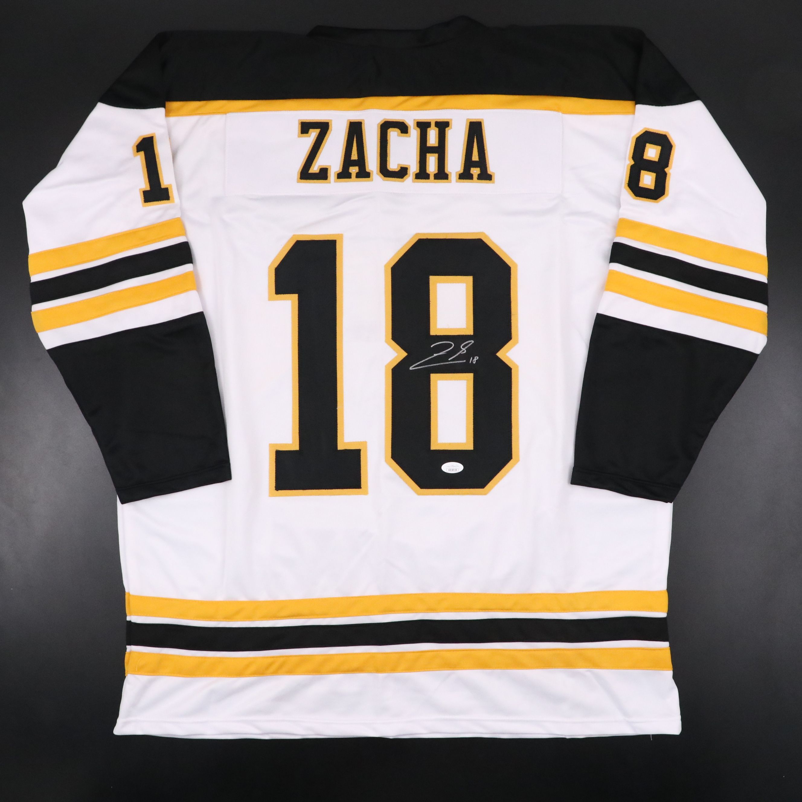 Pavel Zacha Signed Boston Bruins Hockey Jersey, JSA