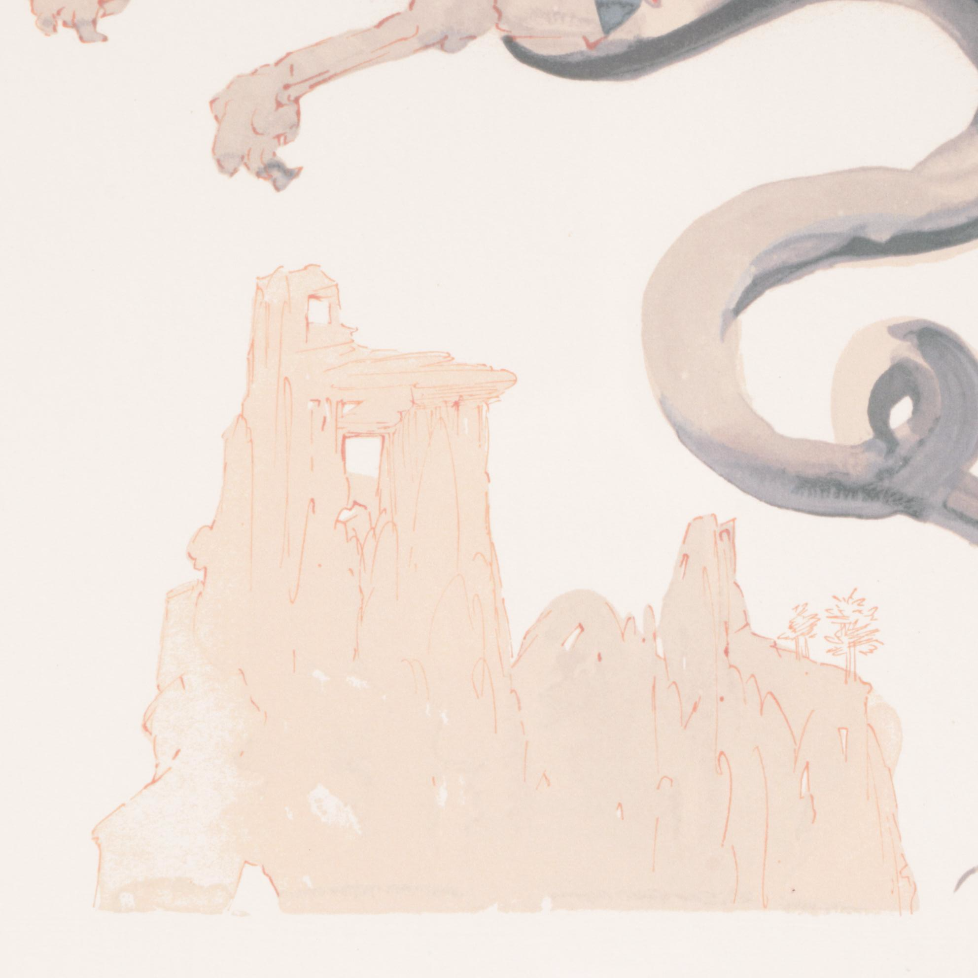 Giclée after Salvador Dalí of "Les Usuriers" from the Divine Comedy