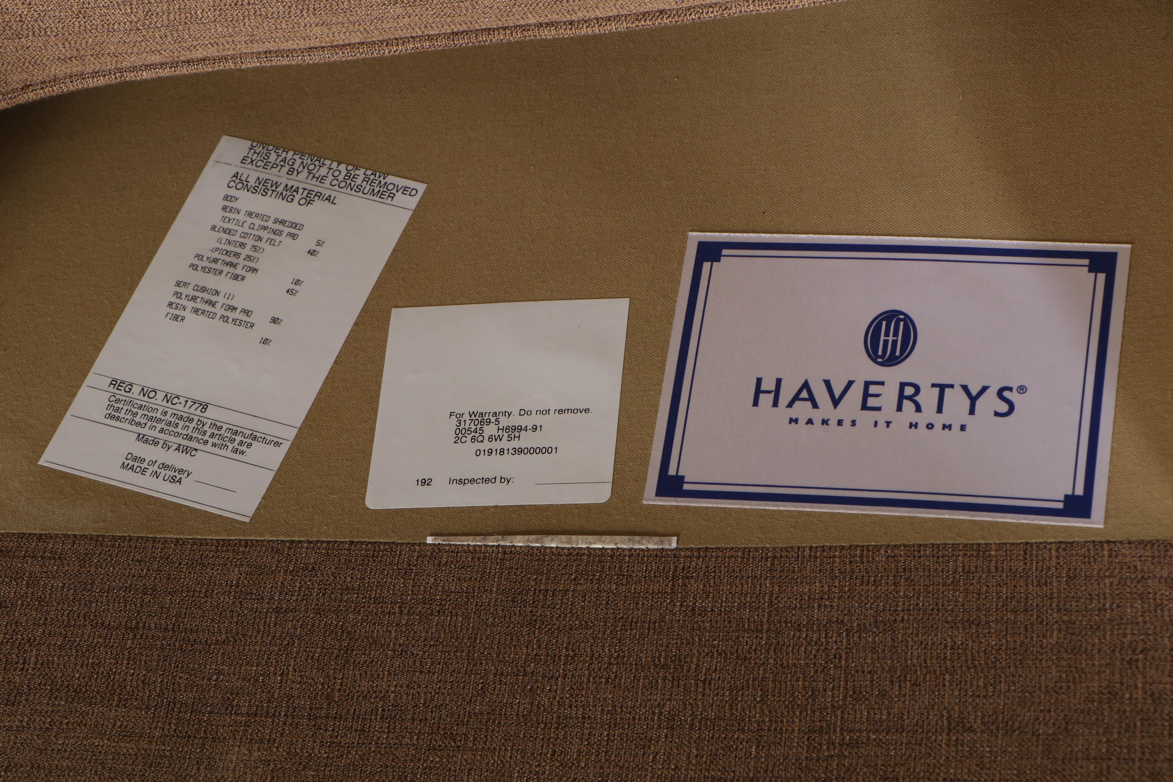 Haverty's Contemporary Fabric Upholstered Club Chair