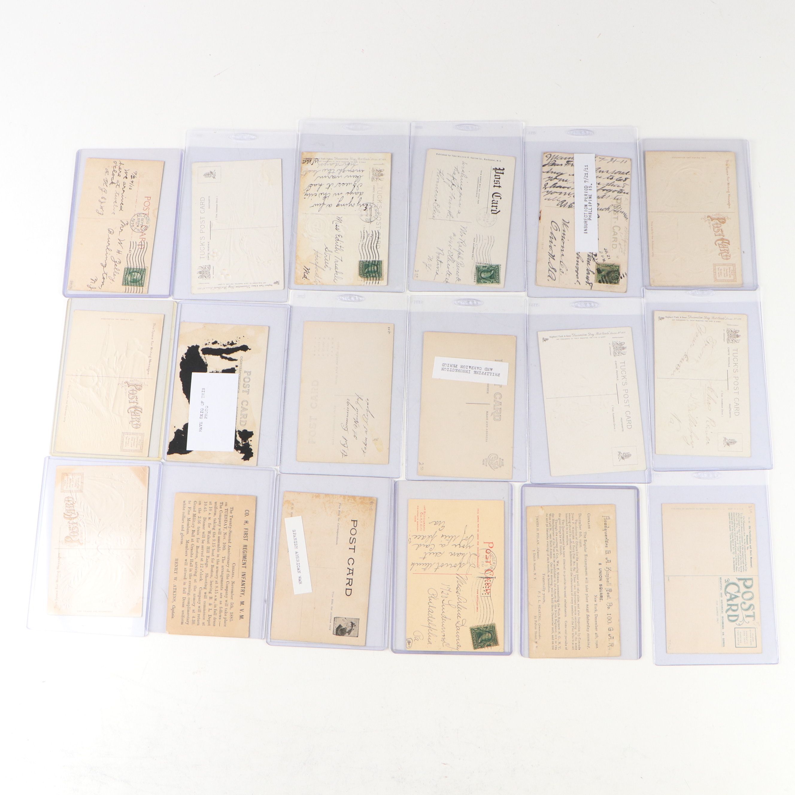 Spanish American War Era and Other Patriotic Postcards, Late 19th/ Early 20th C.