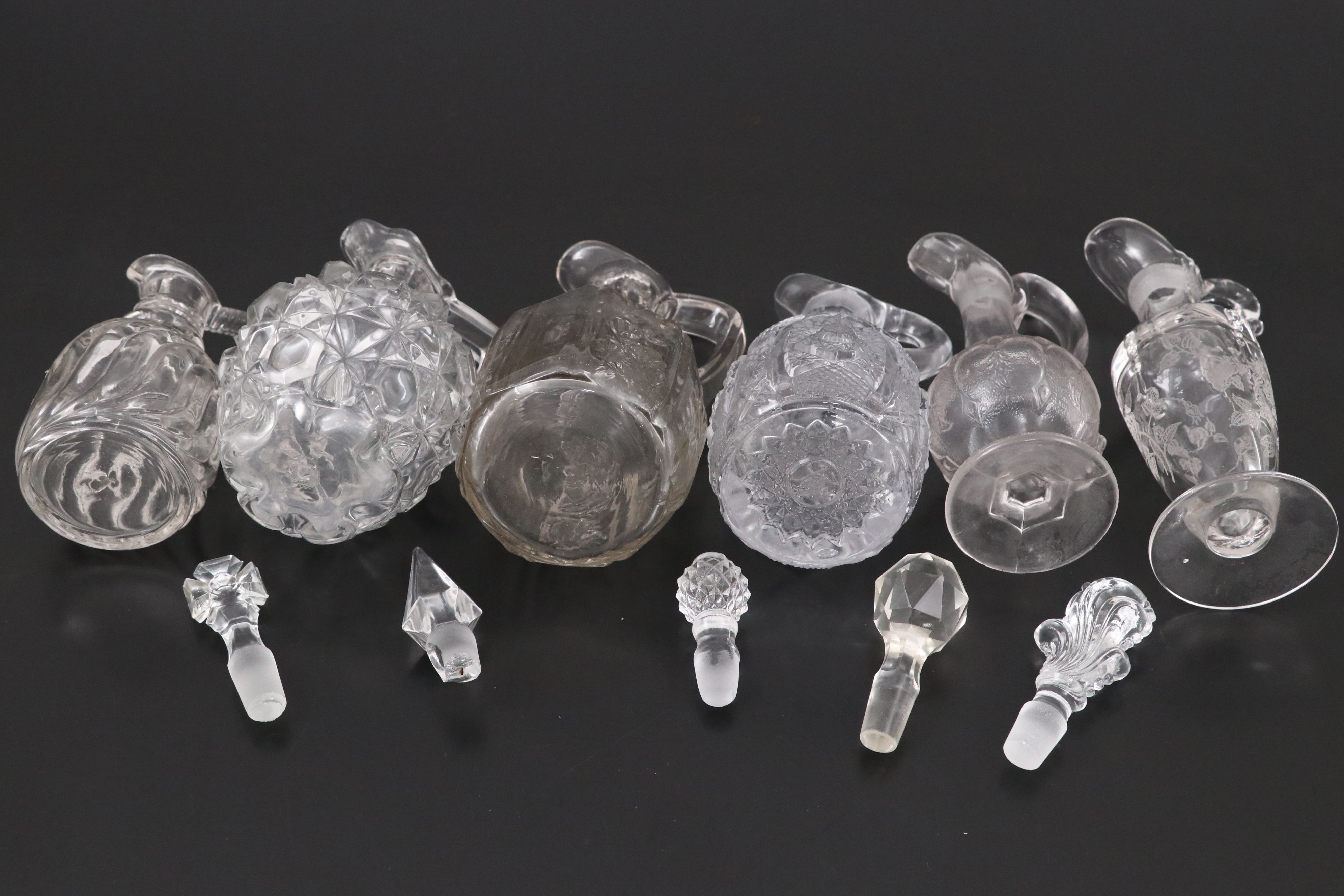 Imperial Glass with EAPG and Other Clear Glass Decanters