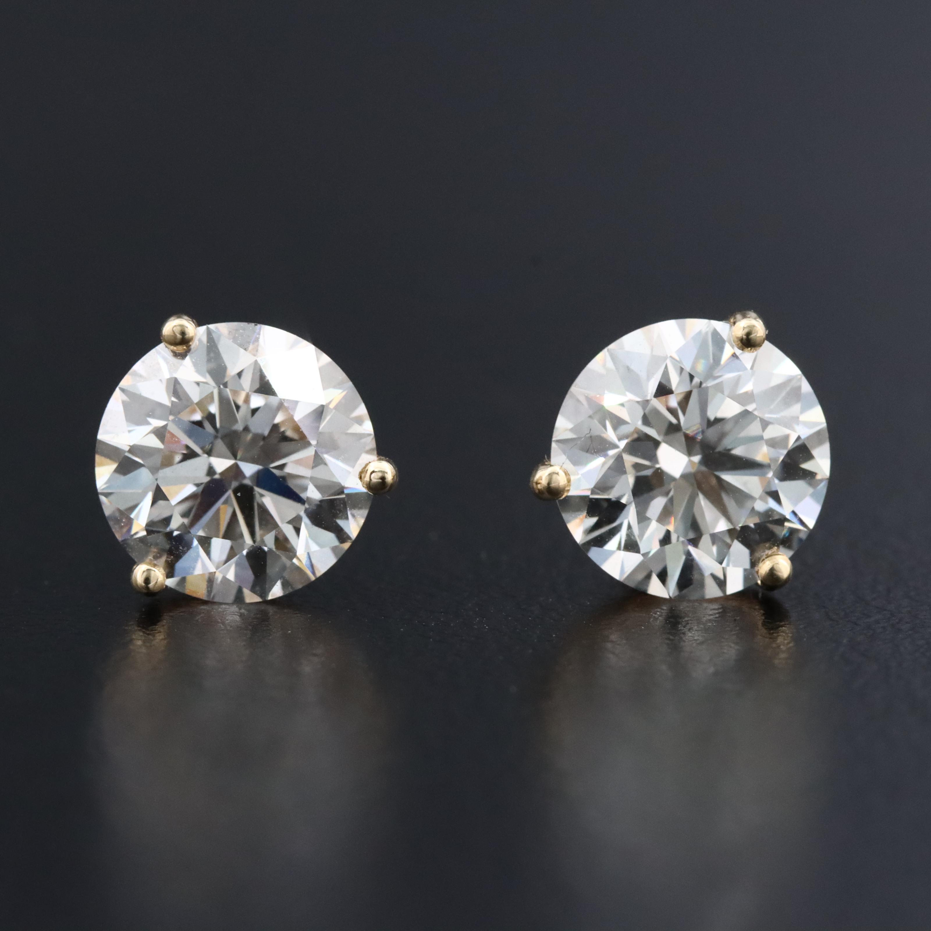 14K 4.00 CTW Lab Grown Diamond Earrings