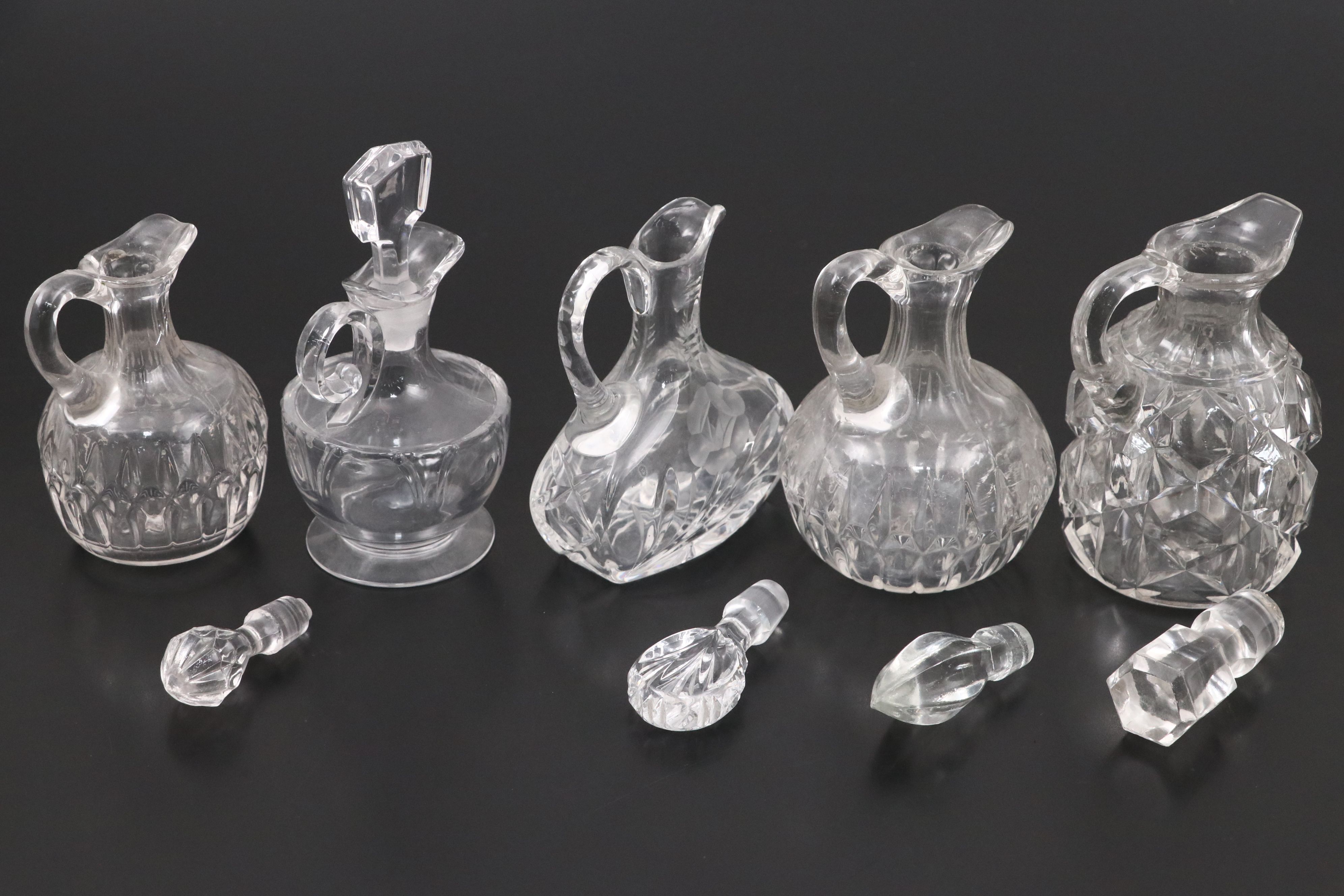 Imperial Glass with EAPG and Other Clear Glass Decanters