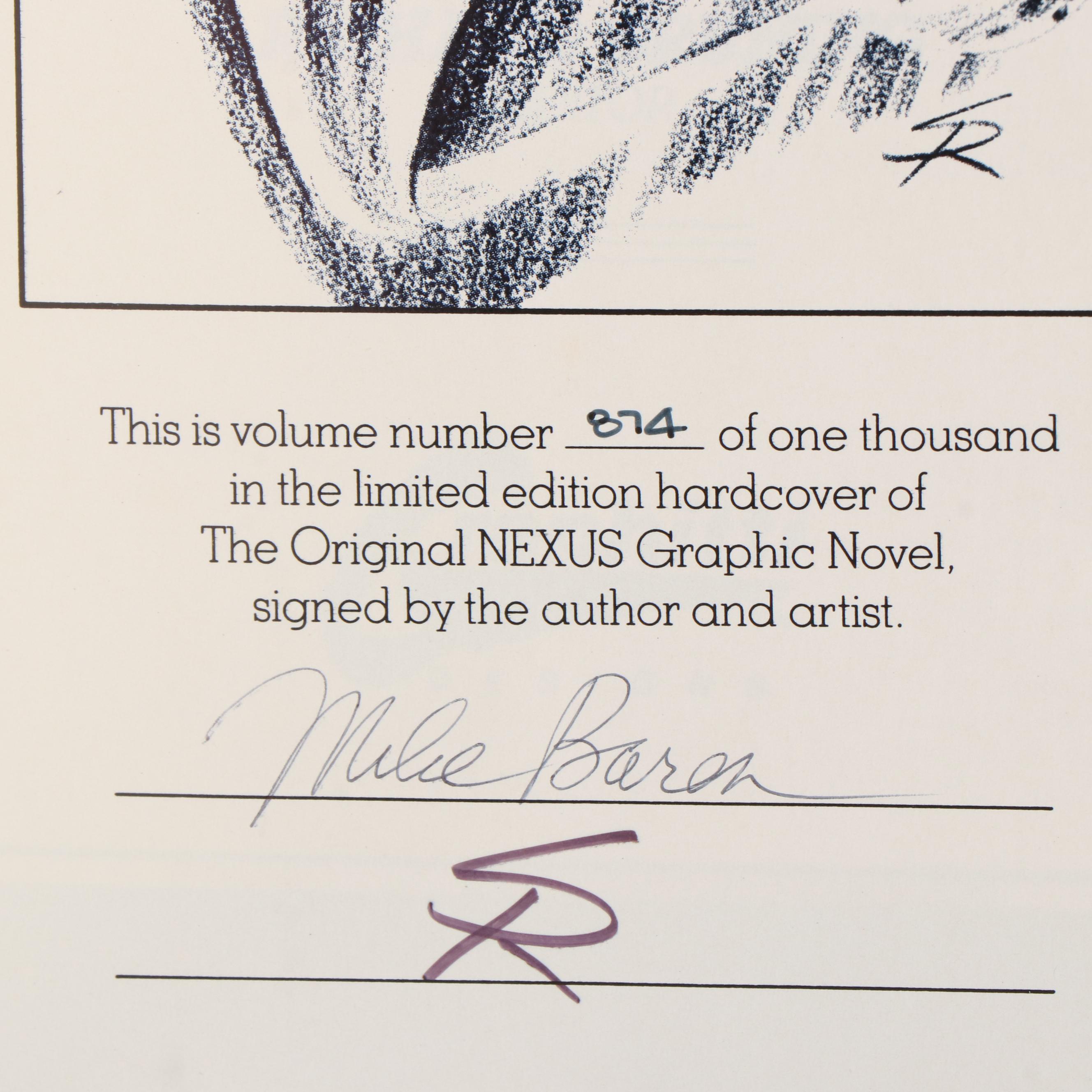 Mark Baron and Steve Rude Signed "The Orginal Nexus" Graphic Novel