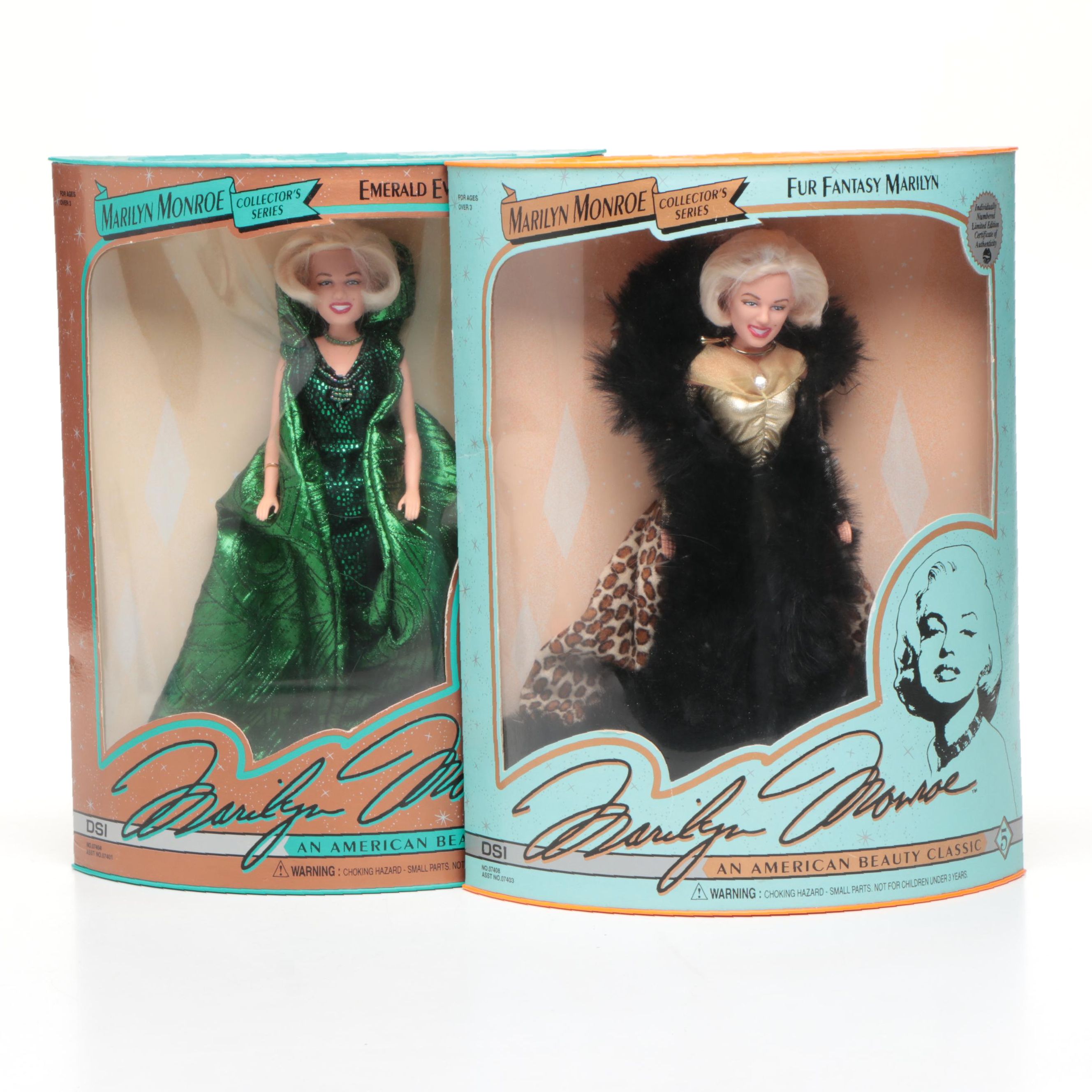 Design Marilyn Monroe Collector's Series Emerald Evening and Fur Fantasy Marilyn