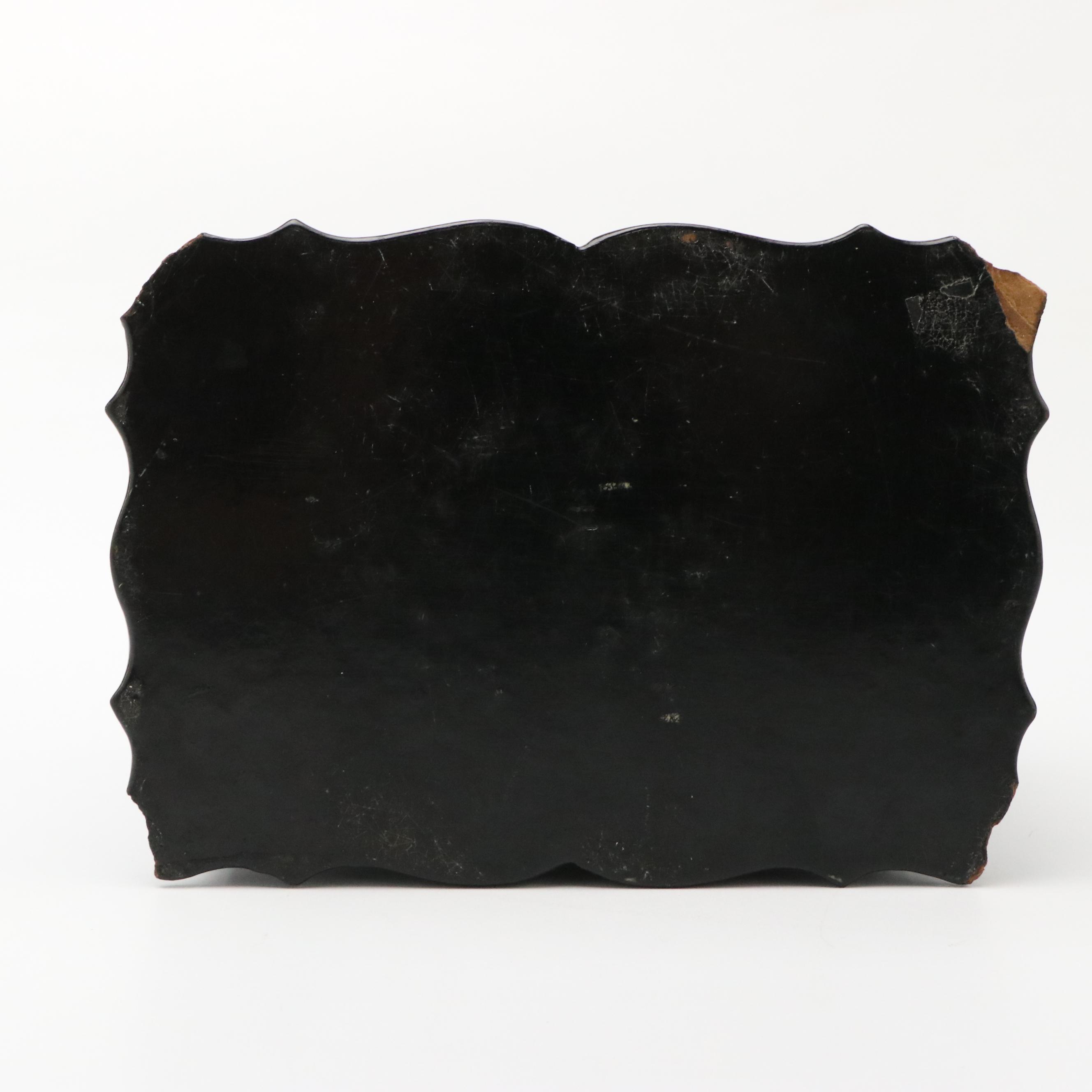 Inlaid Mother-of-Pearl Papier-Mâché Tea Caddy