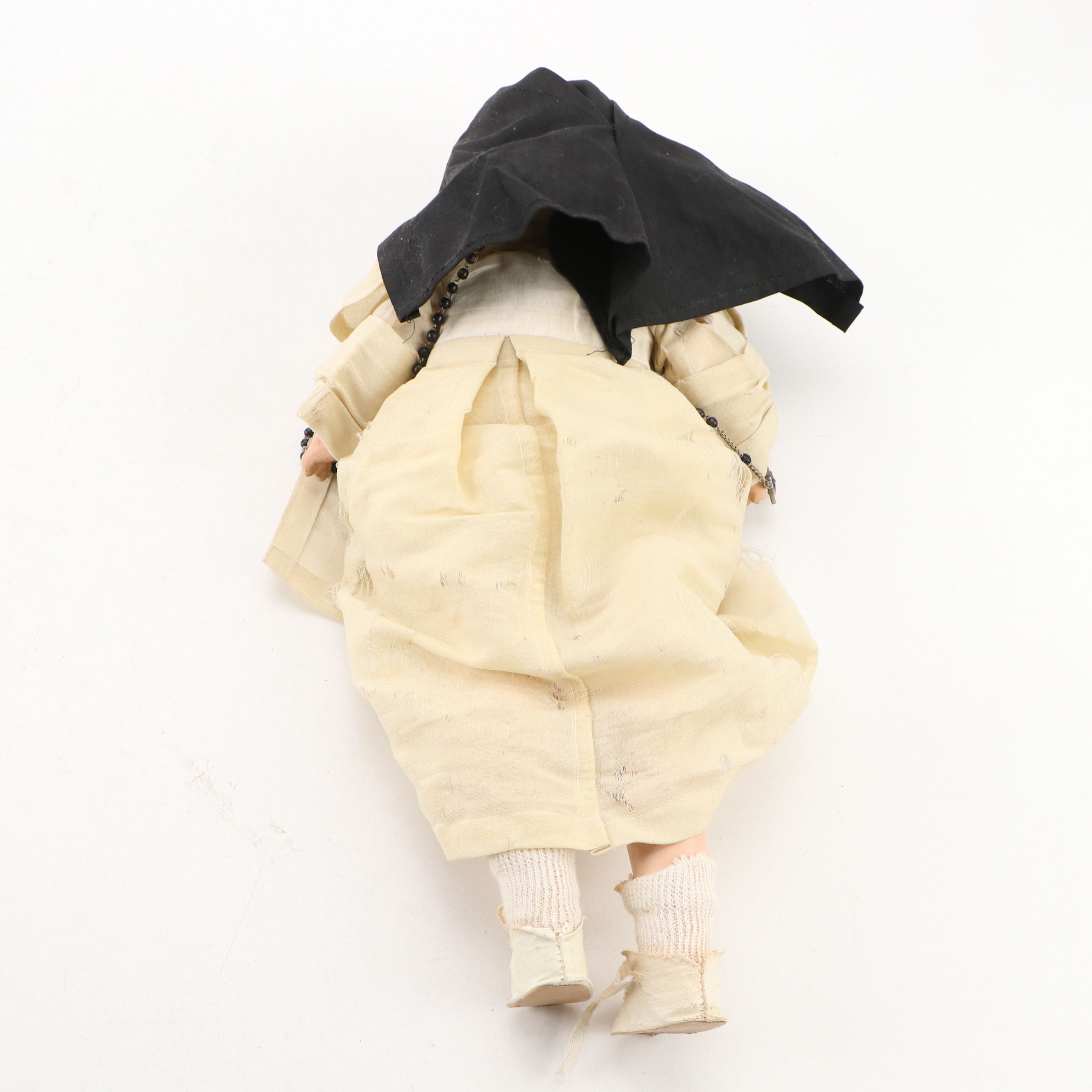 Vrai Rosary and Nun Doll with Effanbee Patsy Joan Doll and Telephone Toy