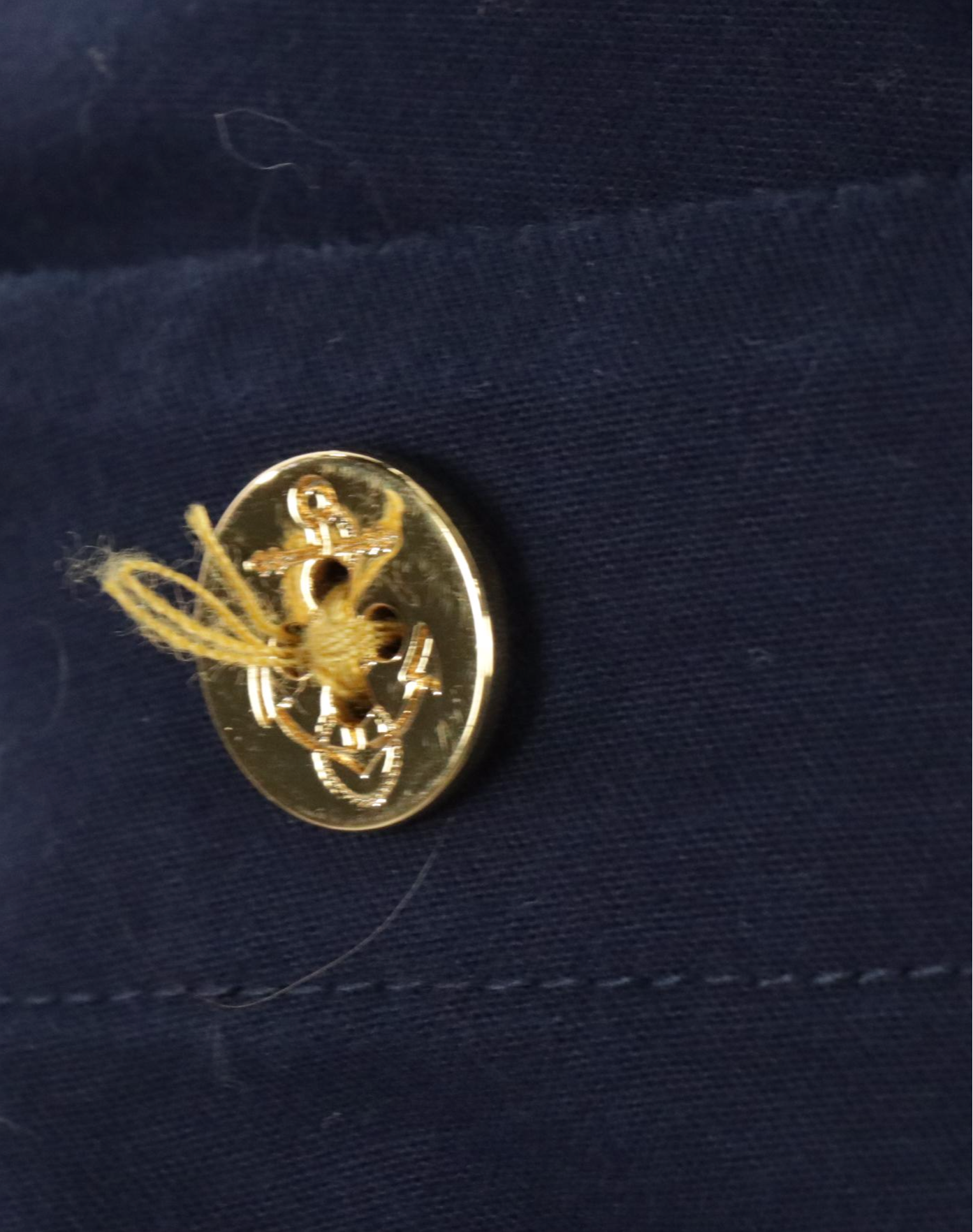 Lauren Ralph Lauren Double-Breasted Pant Suit in Navy Blue Cotton Blend