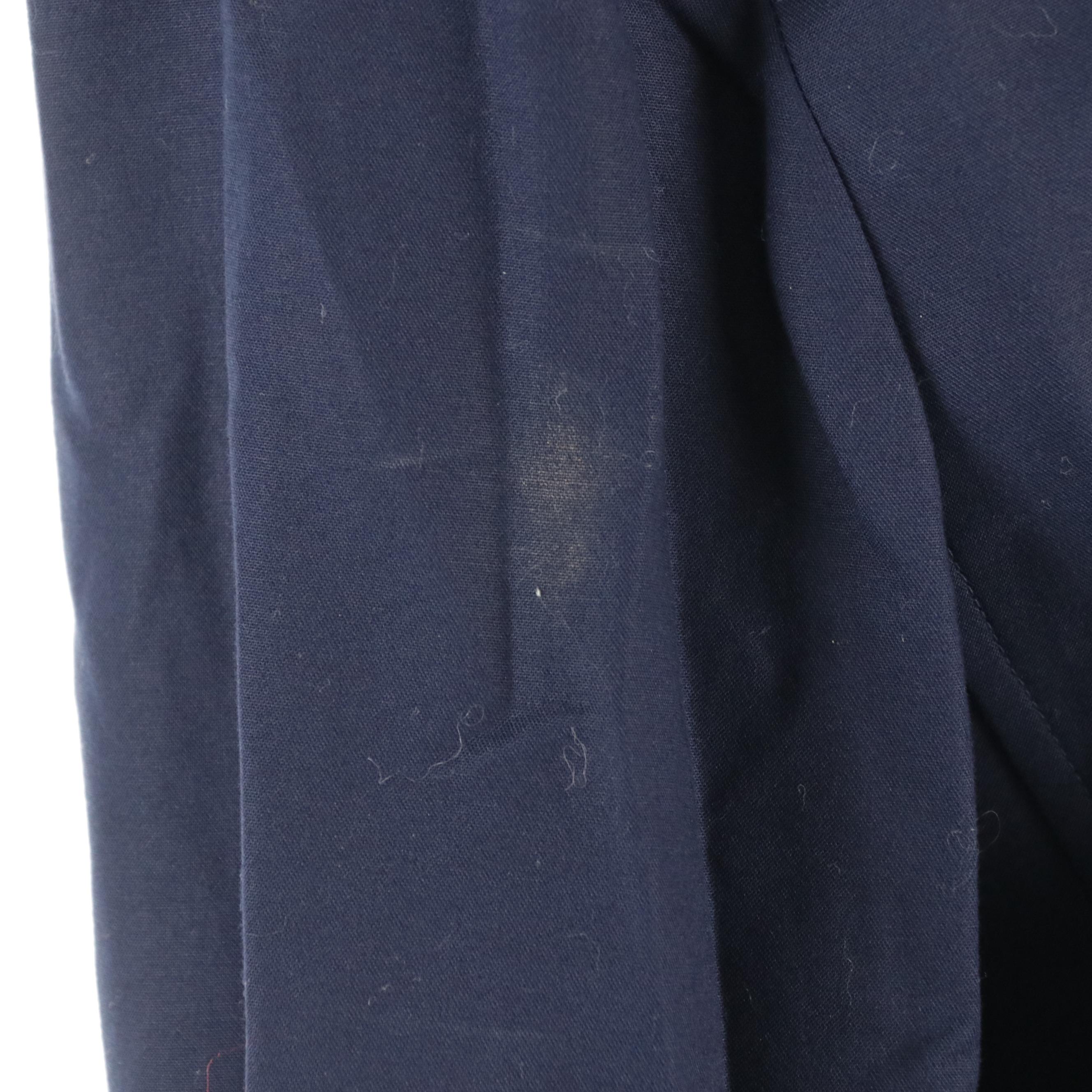 Lauren Ralph Lauren Double-Breasted Pant Suit in Navy Blue Cotton Blend