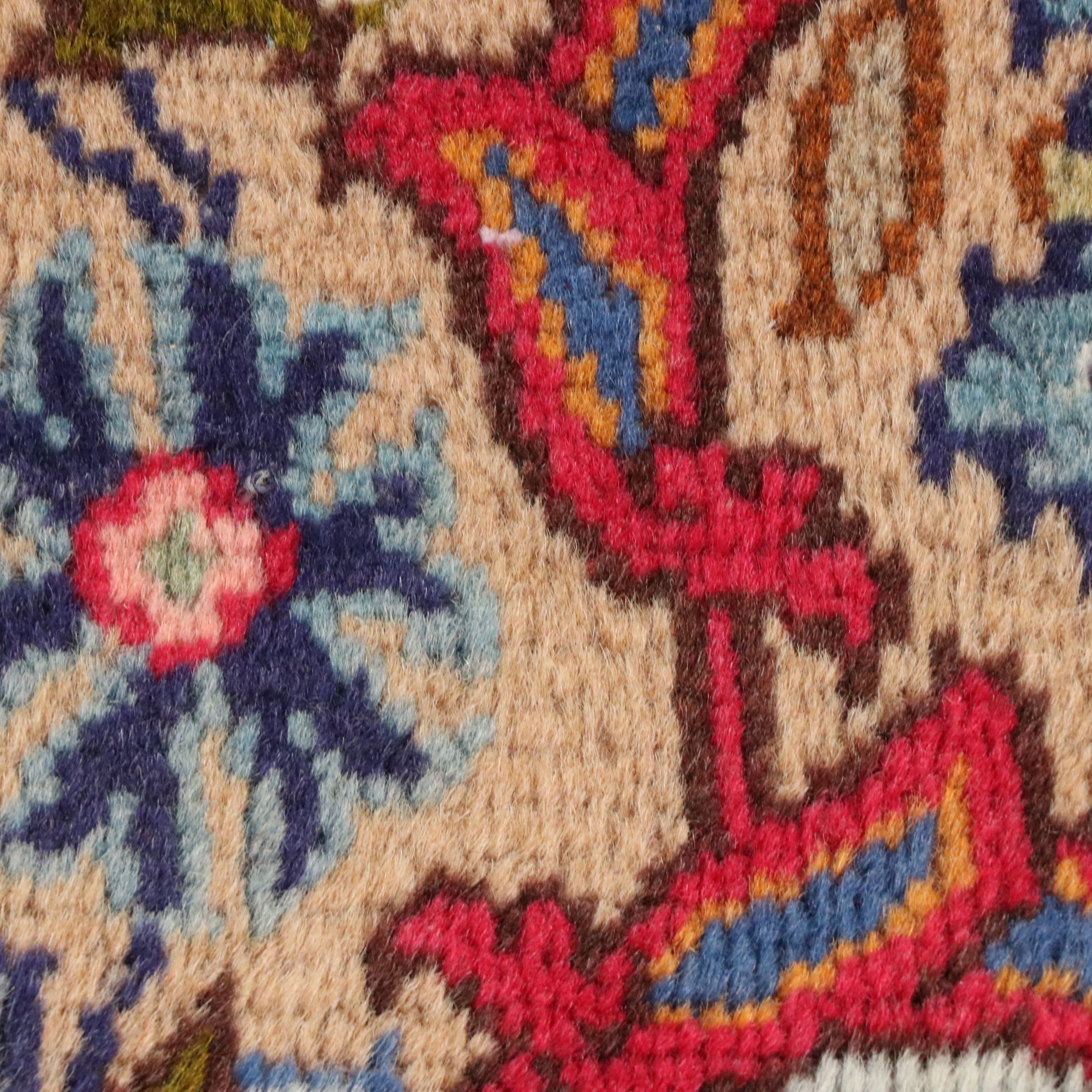 9'7 x 12'9 Hand-Knotted Persian Kashan Room-Sized Rug