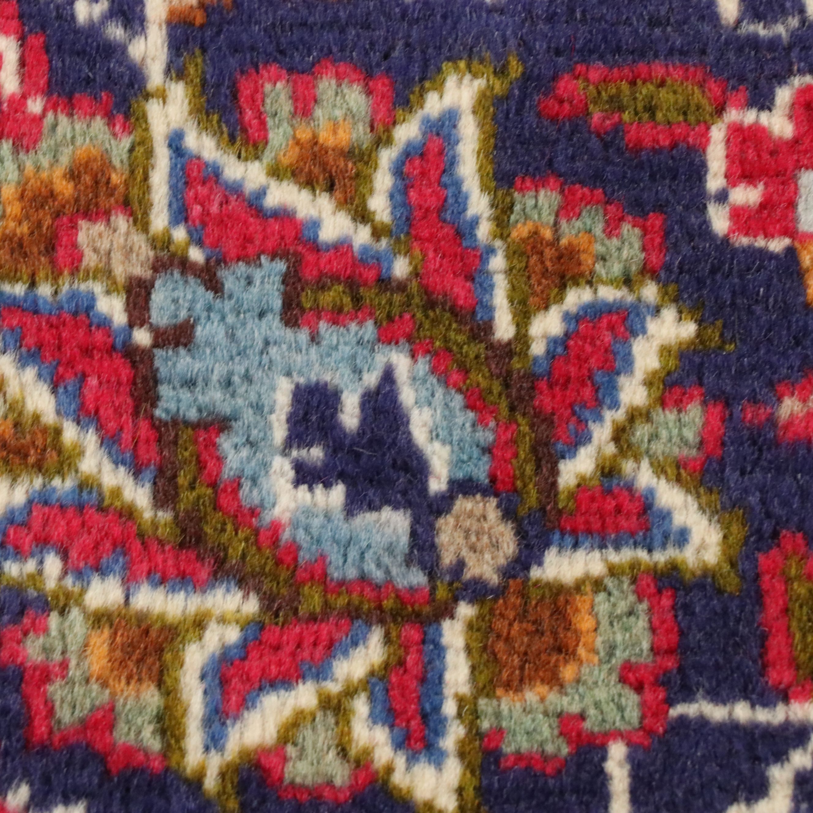 9'7 x 12'9 Hand-Knotted Persian Kashan Room-Sized Rug