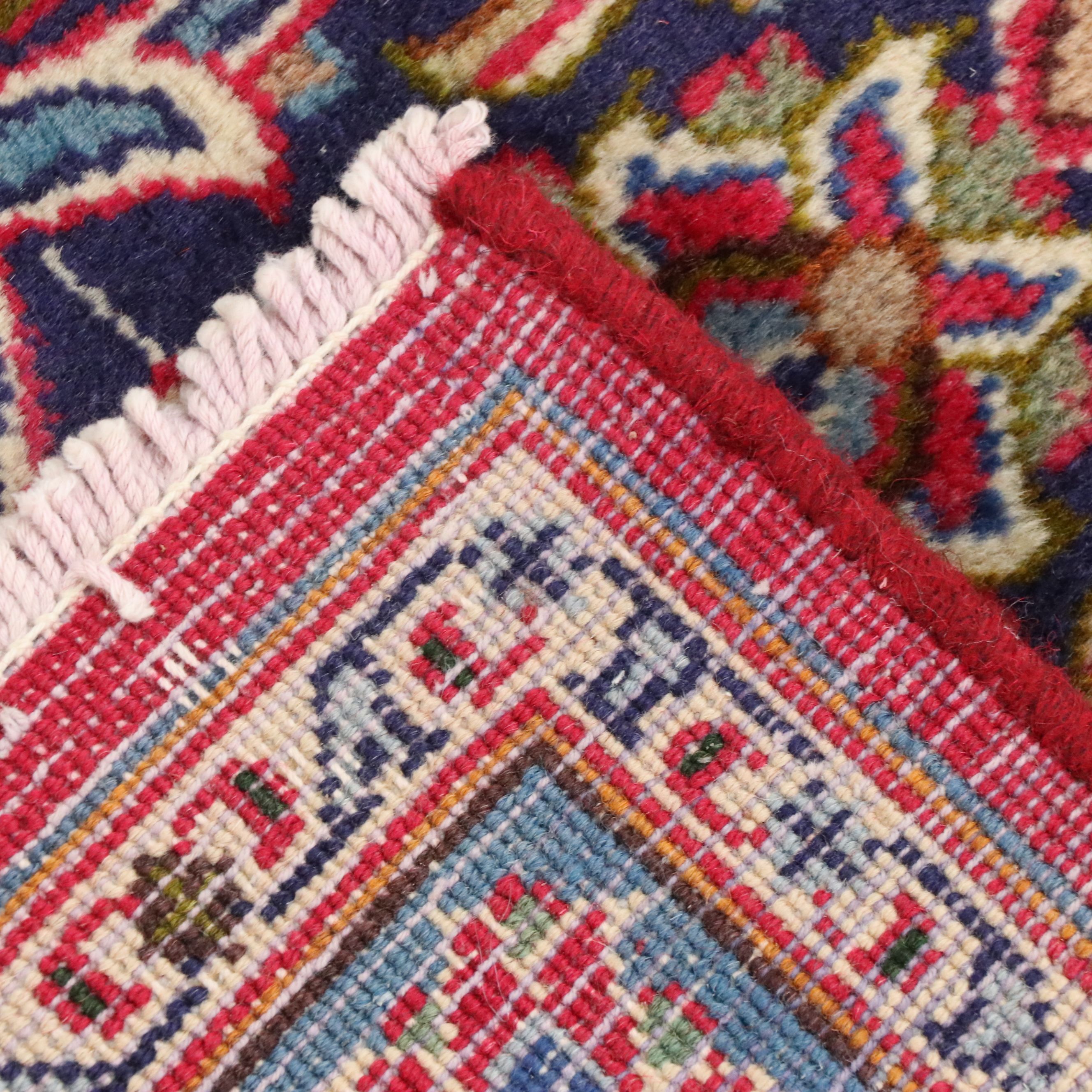 9'7 x 12'9 Hand-Knotted Persian Kashan Room-Sized Rug